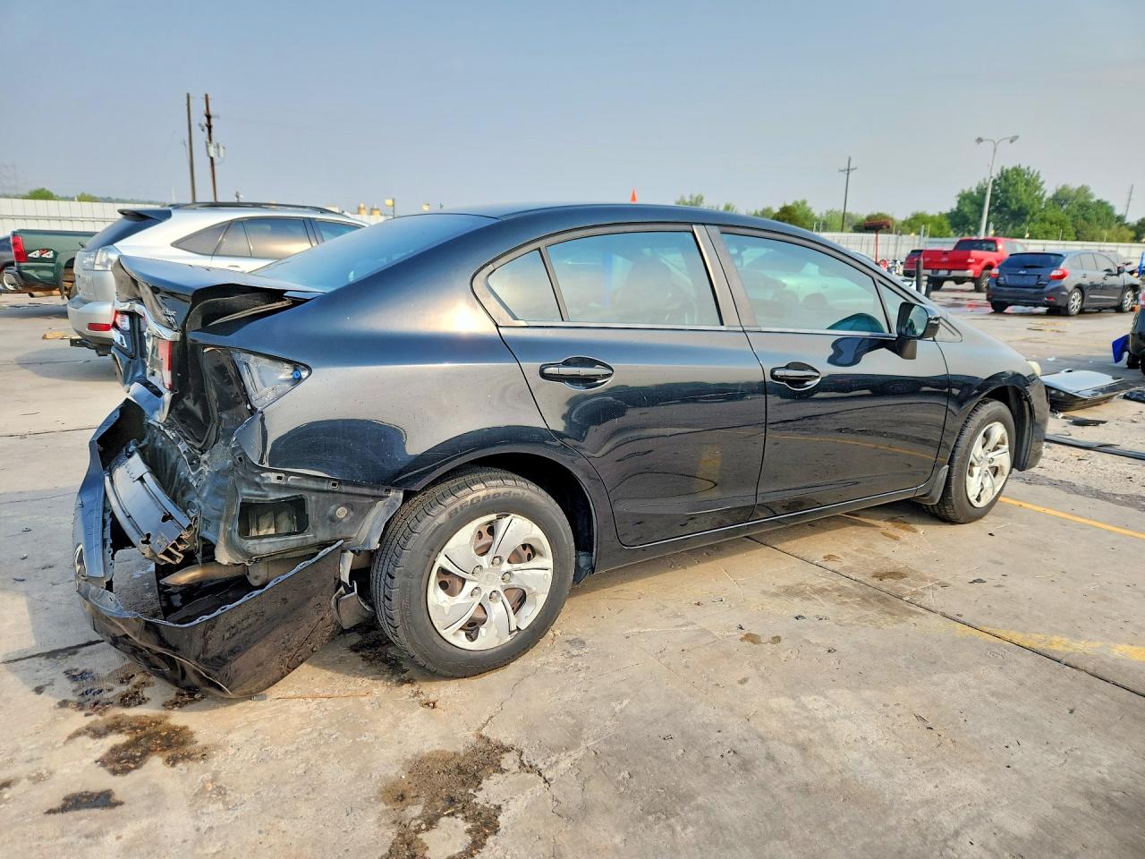 2014 Honda Civic Lx Black vin: 19XFB2F52EE031963