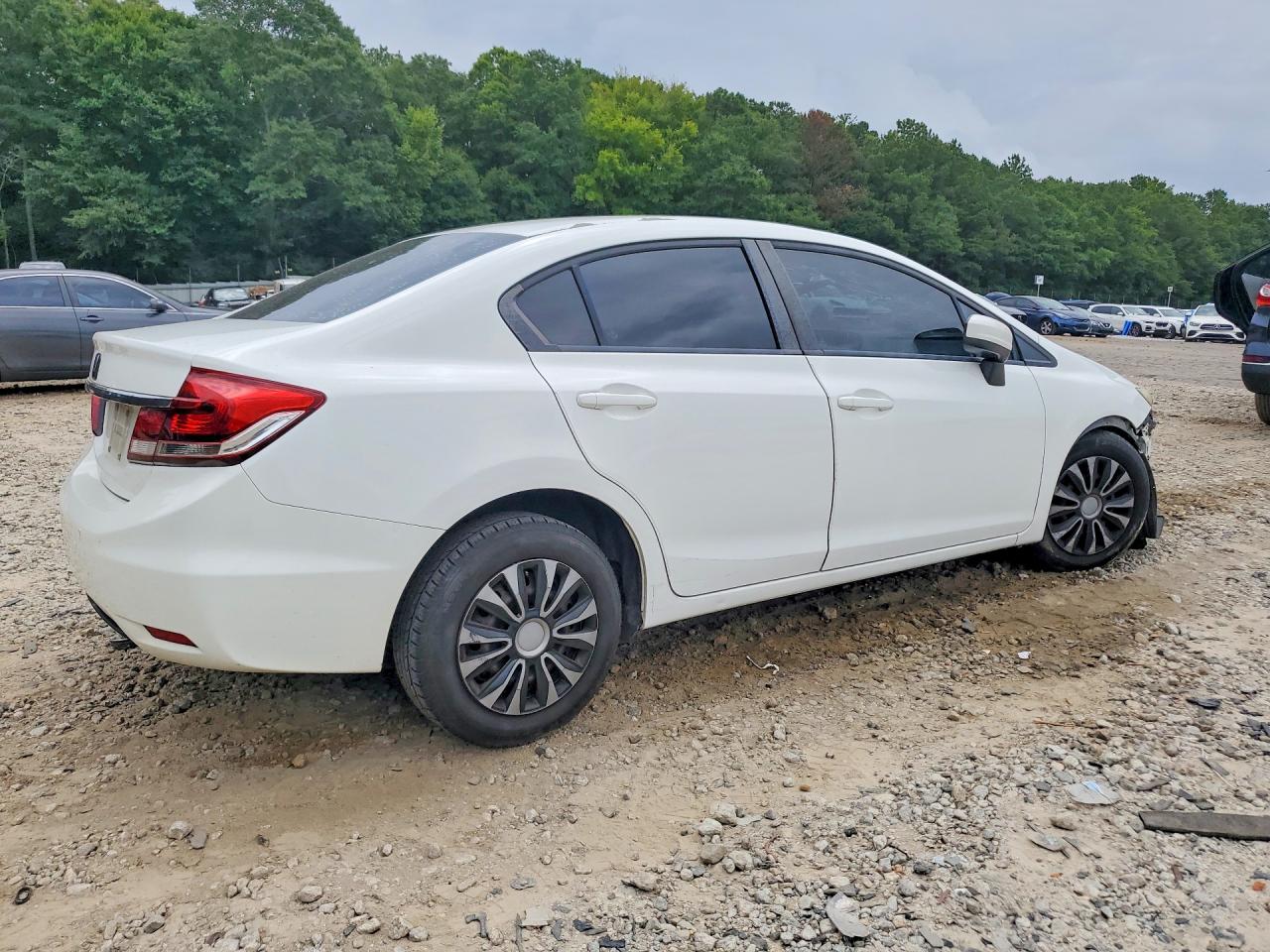 2014 Honda Civic Lx White vin: 19XFB2F52EE044180