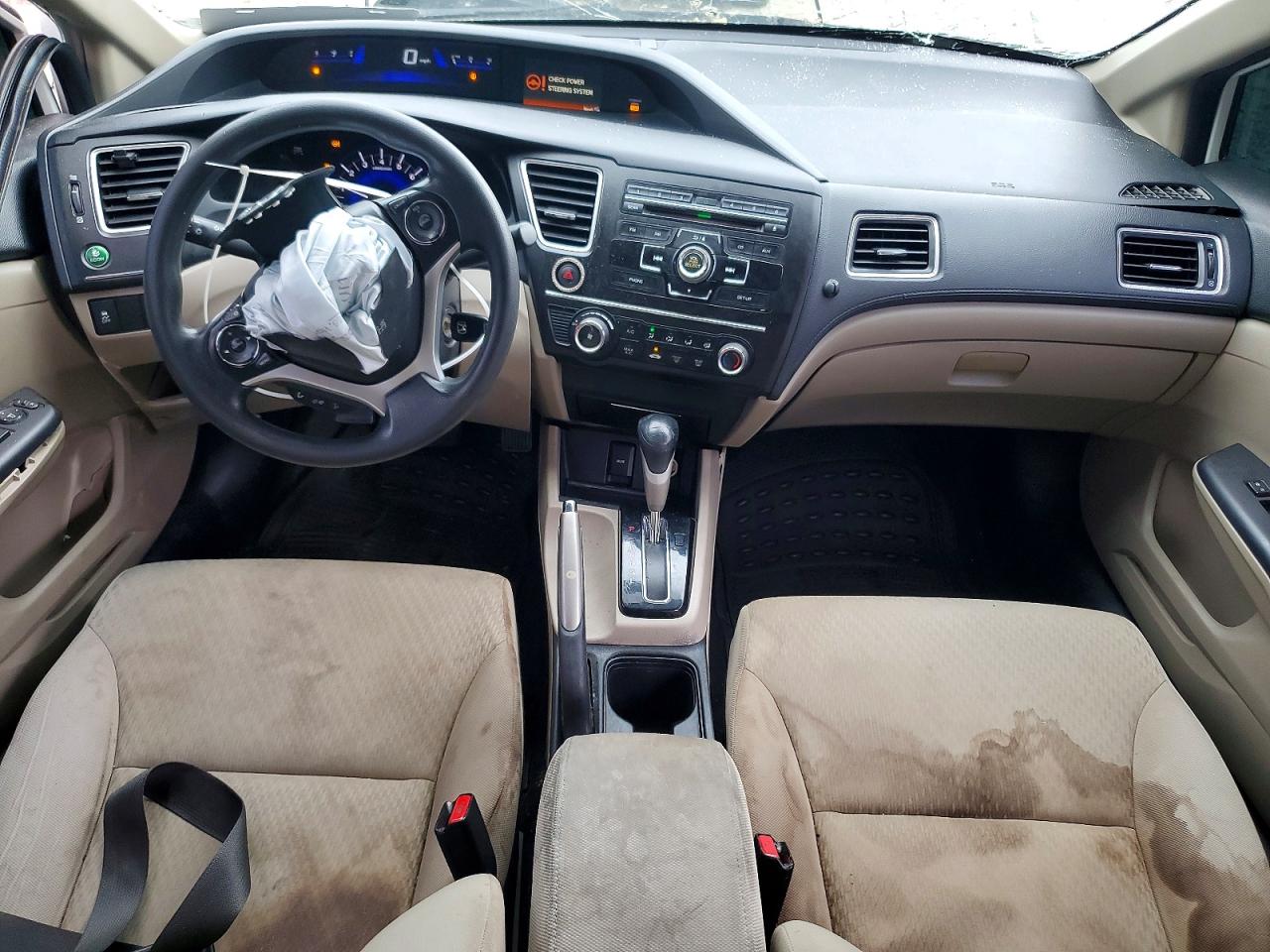2014 Honda Civic Lx White vin: 19XFB2F52EE044180