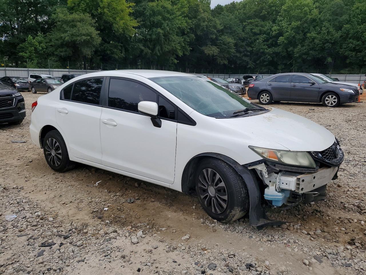 2014 Honda Civic Lx White vin: 19XFB2F52EE044180