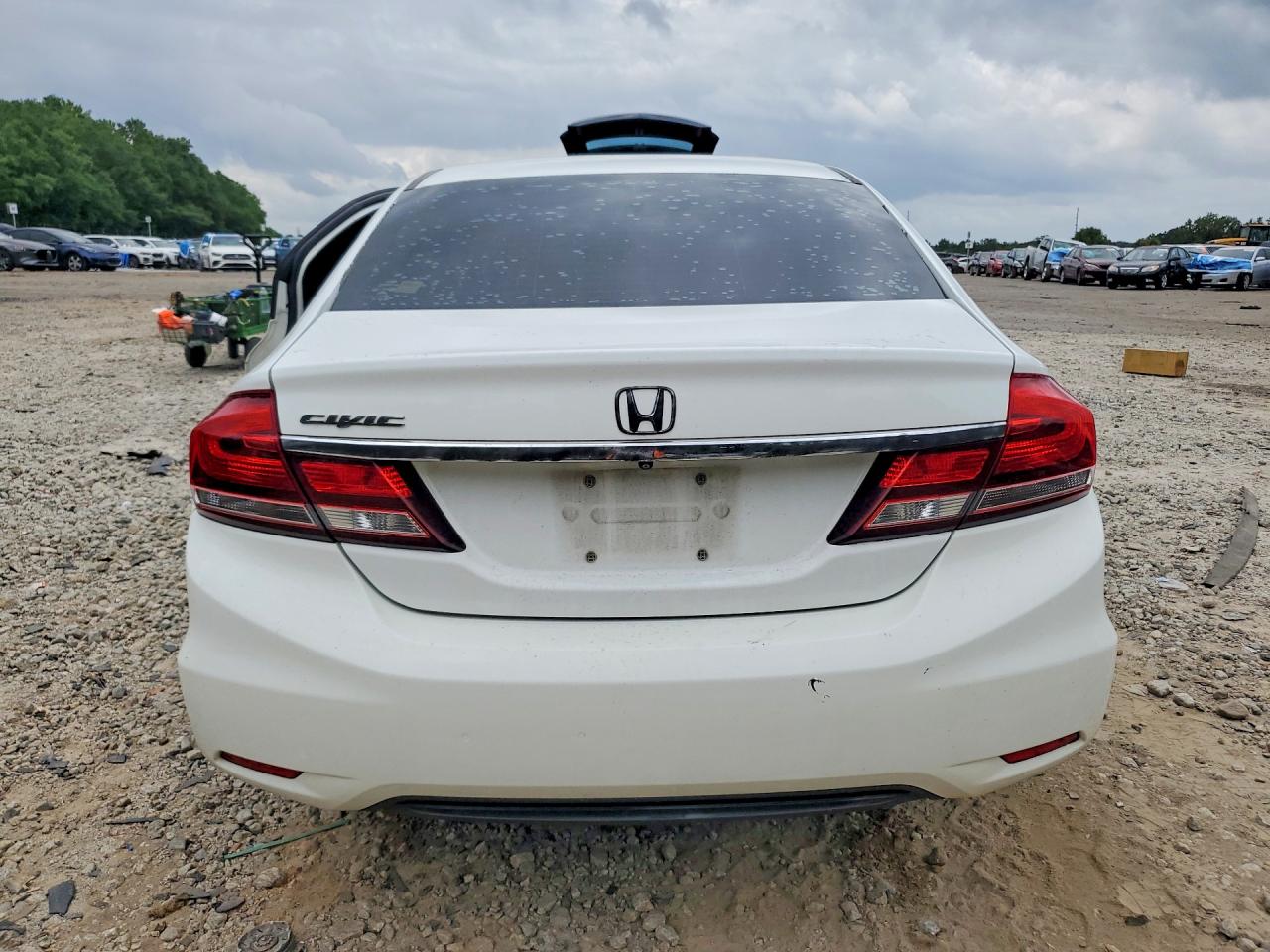 2014 Honda Civic Lx White vin: 19XFB2F52EE044180
