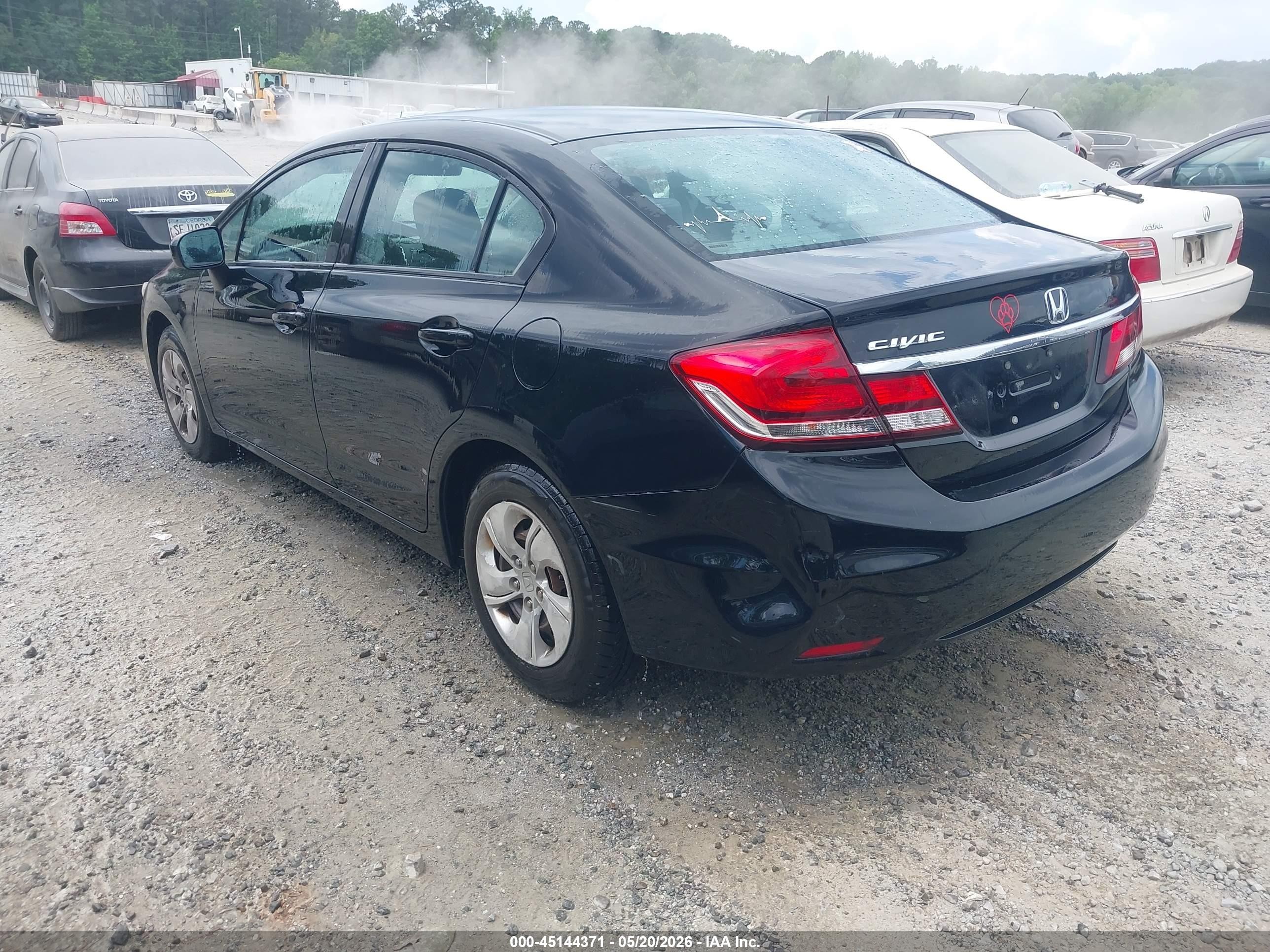 2014 Honda Civic Lx Black vin: 19XFB2F52EE046852