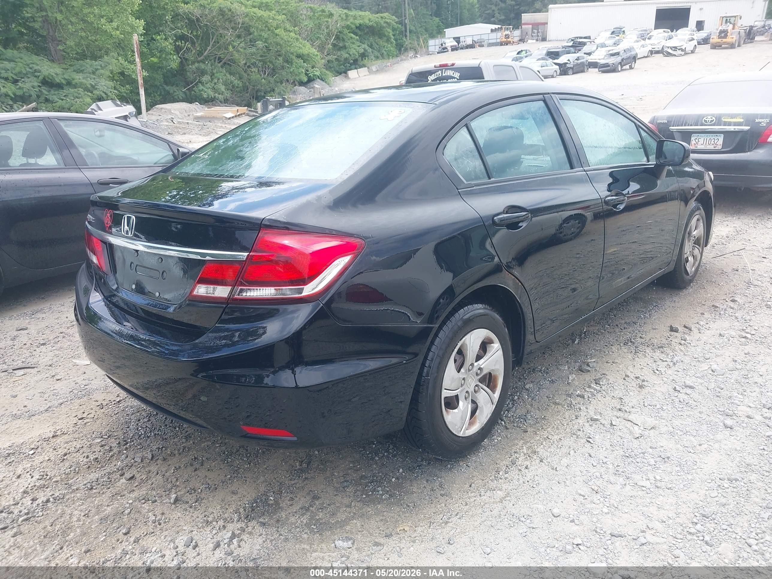 2014 Honda Civic Lx Black vin: 19XFB2F52EE046852