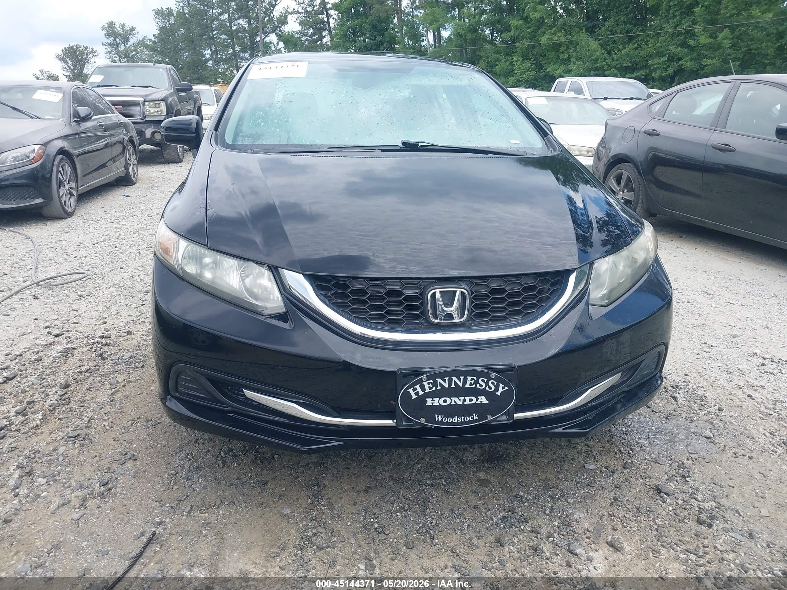 2014 Honda Civic Lx Black vin: 19XFB2F52EE046852
