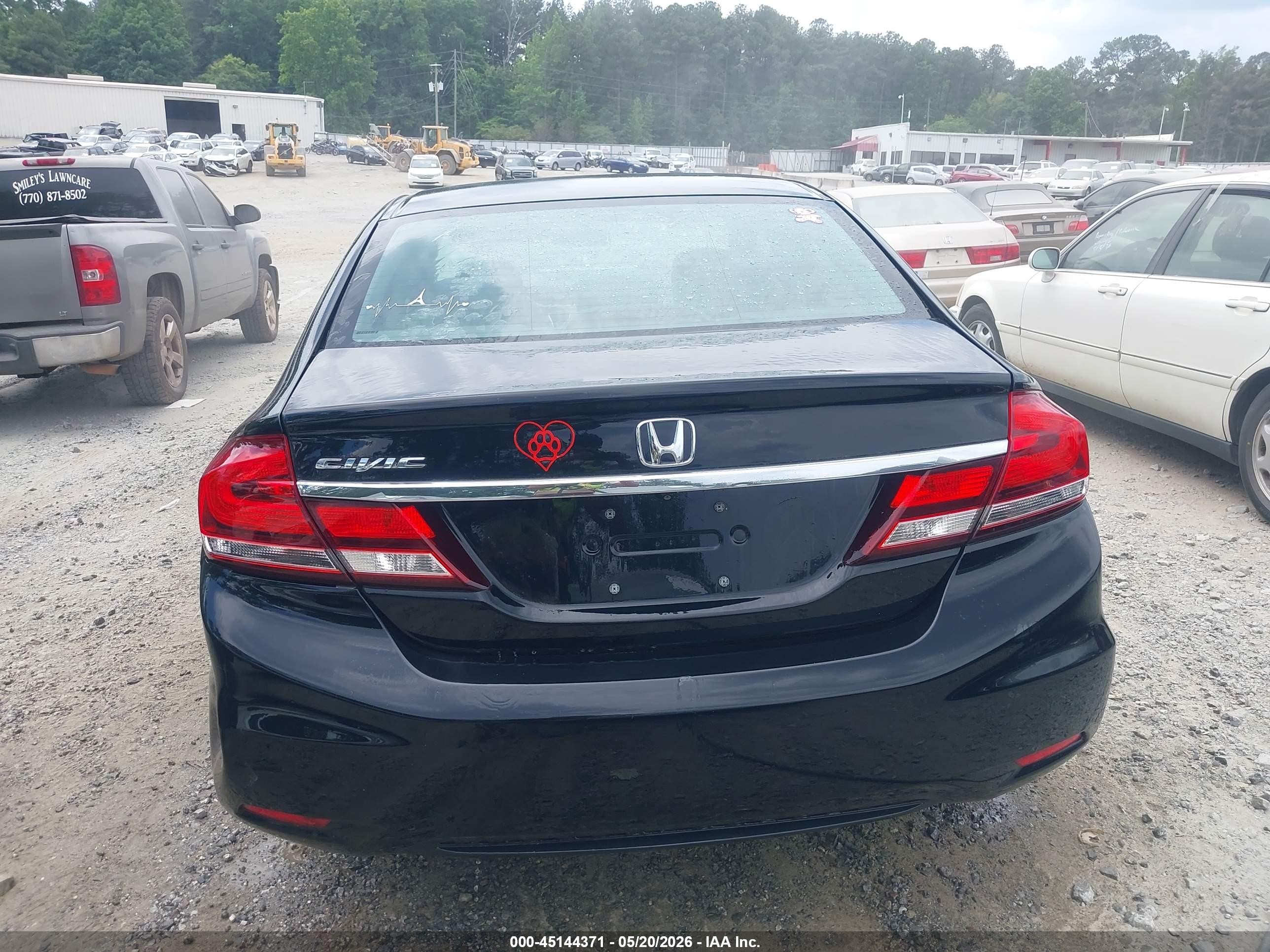 2014 Honda Civic Lx Black vin: 19XFB2F52EE046852