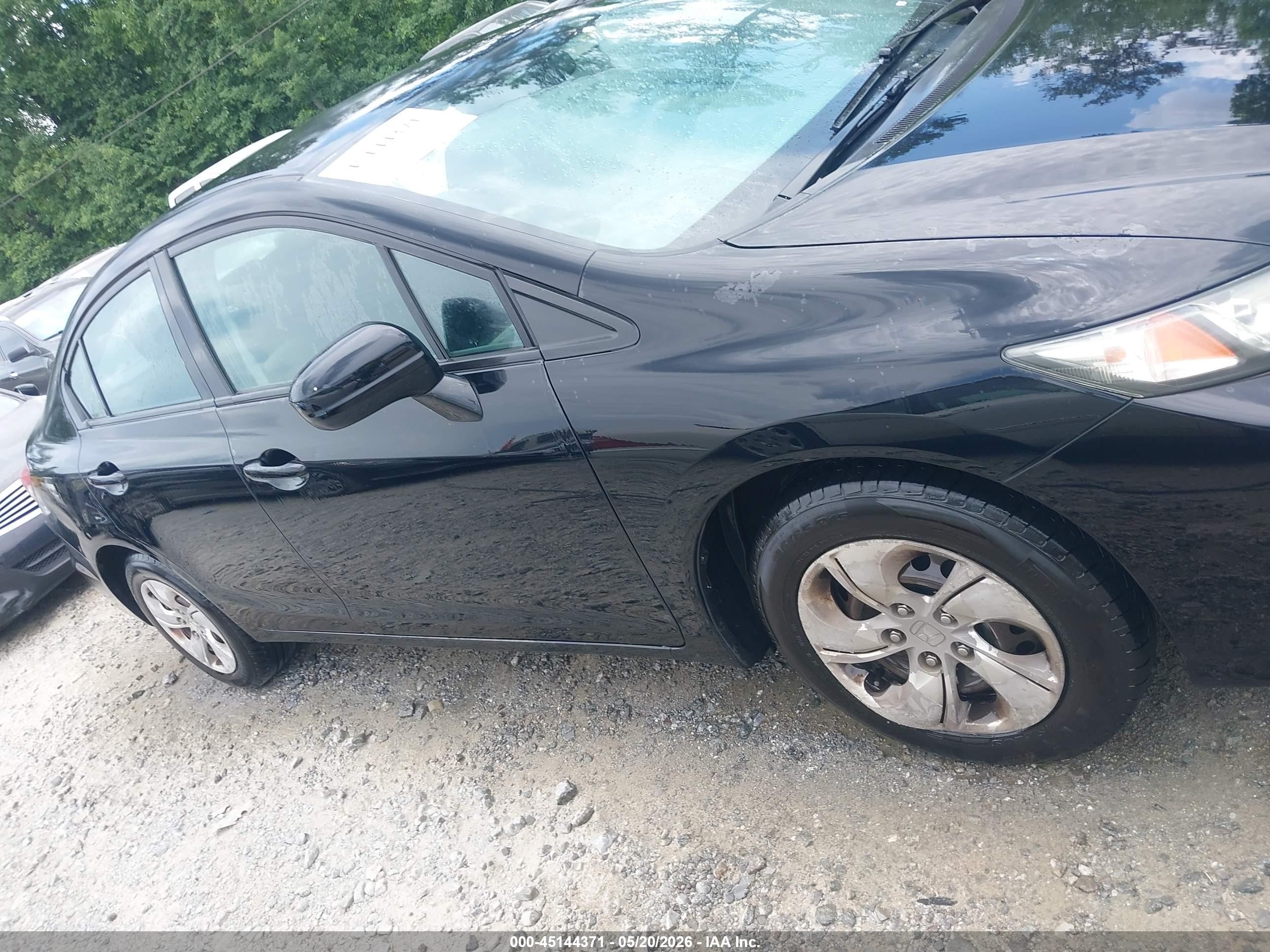 2014 Honda Civic Lx Black vin: 19XFB2F52EE046852
