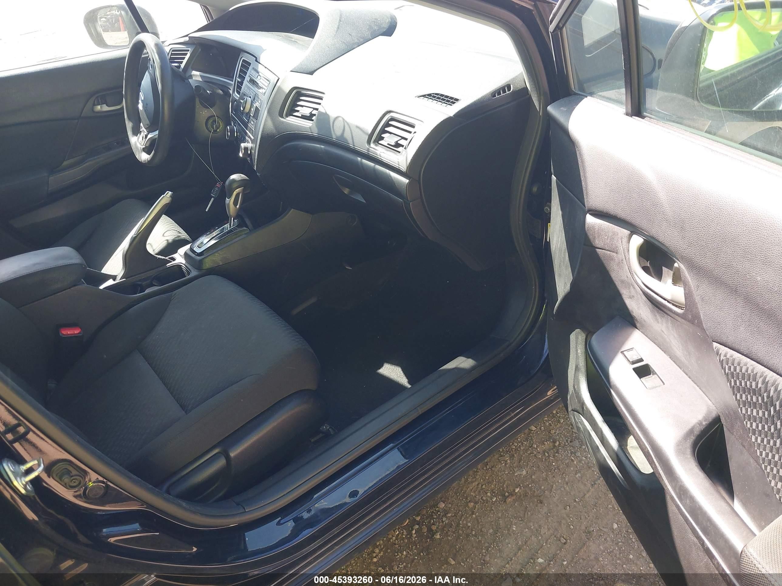 2014 Honda Civic Lx Black vin: 19XFB2F52EE053834