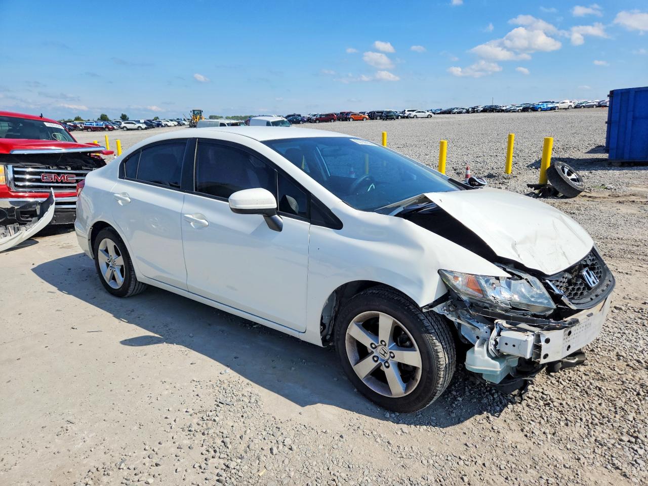 2014 Honda Civic Lx White vin: 19XFB2F52EE058743