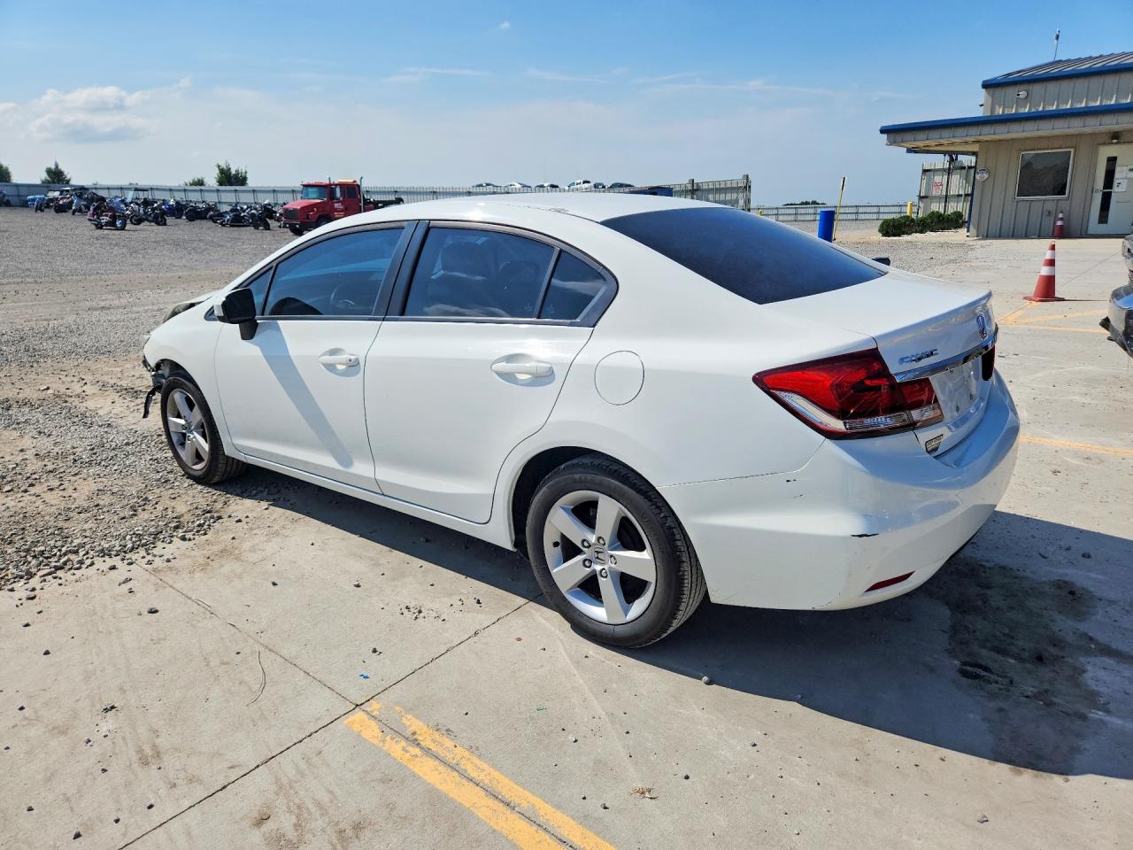 2014 Honda Civic Lx White vin: 19XFB2F52EE058743
