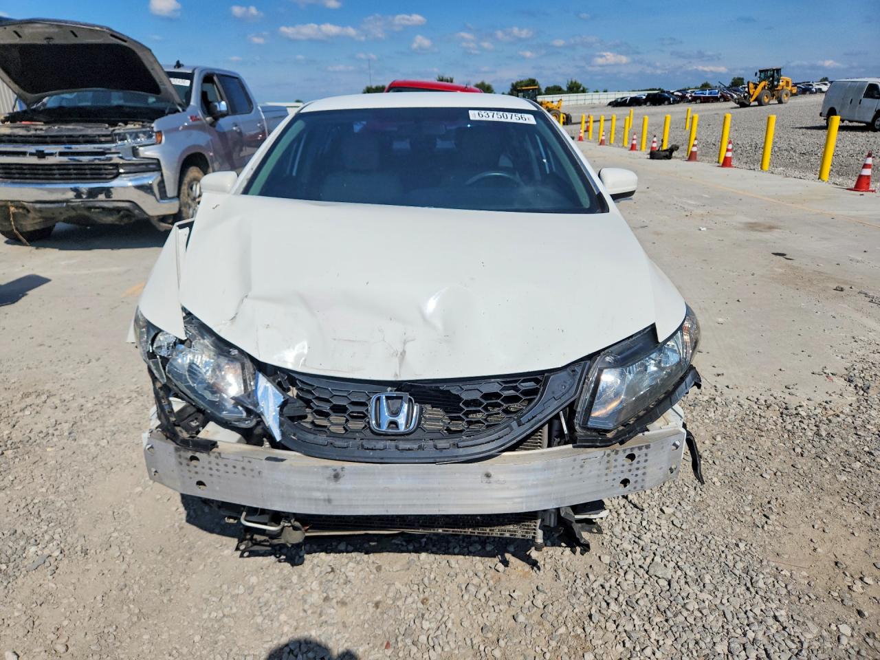2014 Honda Civic Lx White vin: 19XFB2F52EE058743