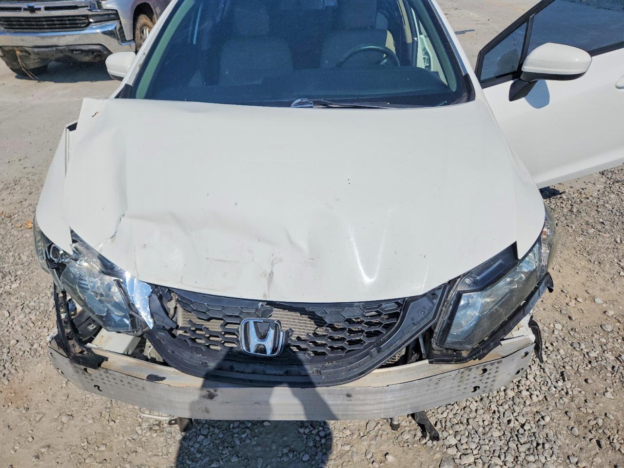 2014 Honda Civic Lx White vin: 19XFB2F52EE058743