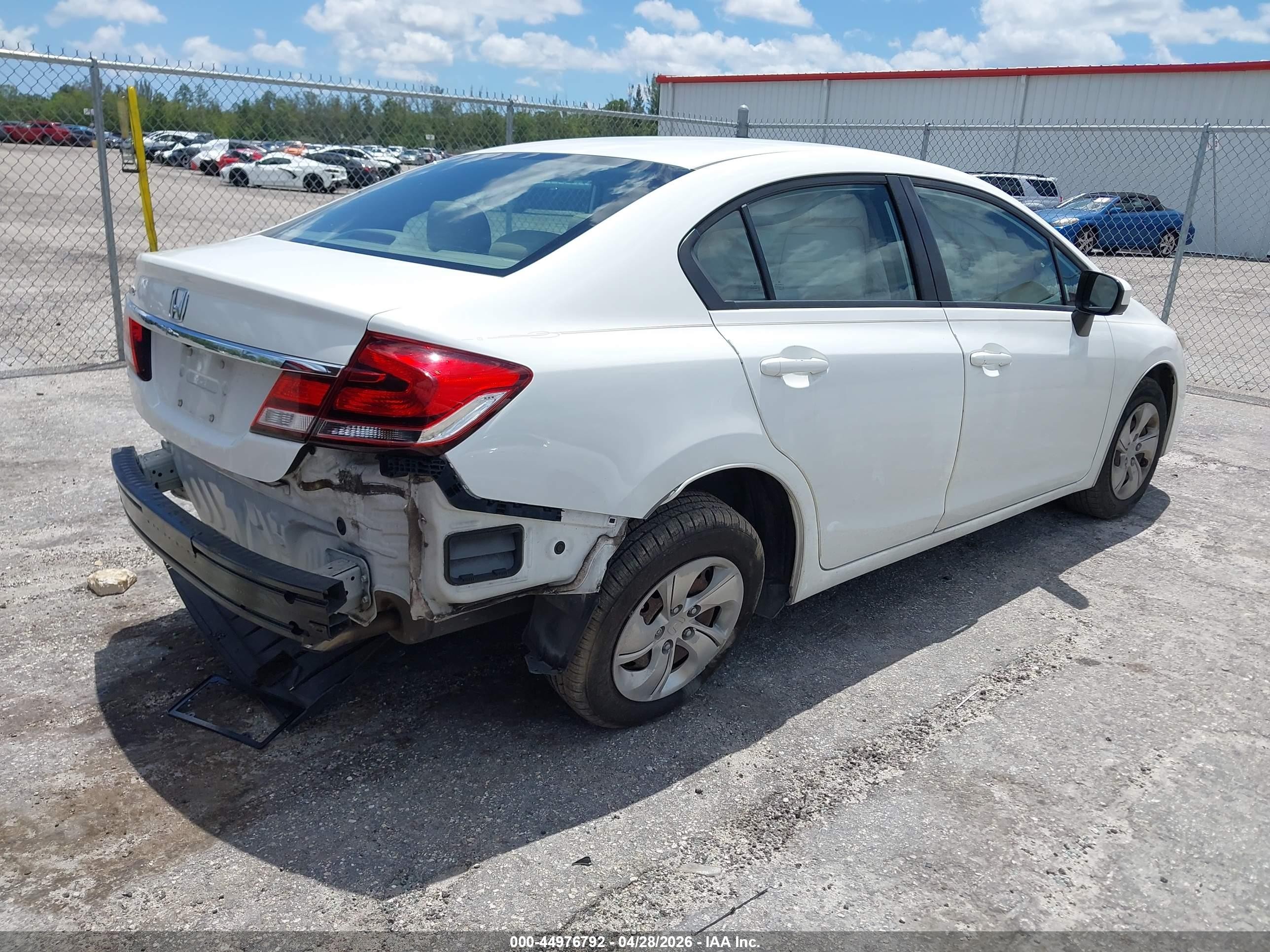 2014 Honda Civic Lx White vin: 19XFB2F52EE062758