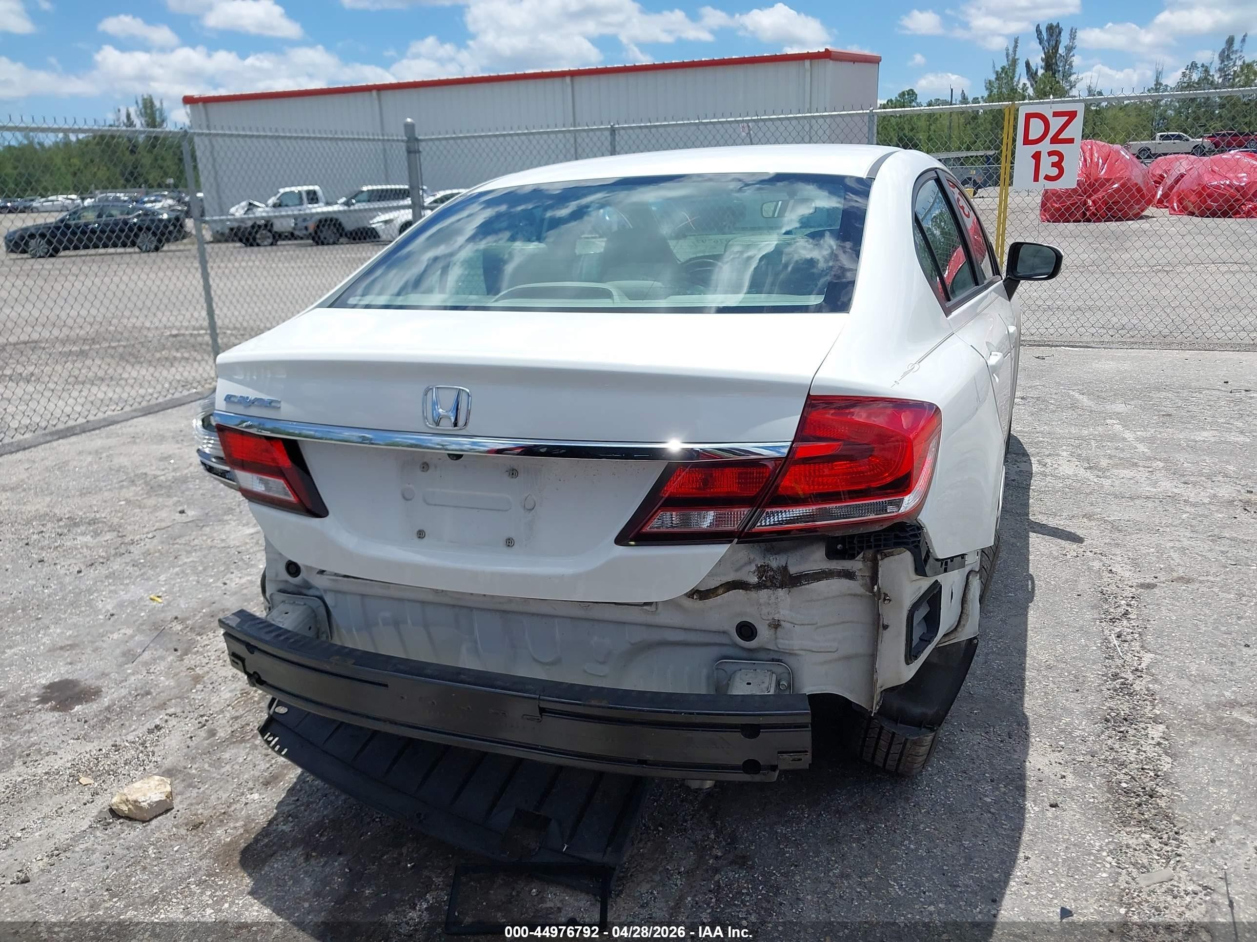 2014 Honda Civic Lx White vin: 19XFB2F52EE062758