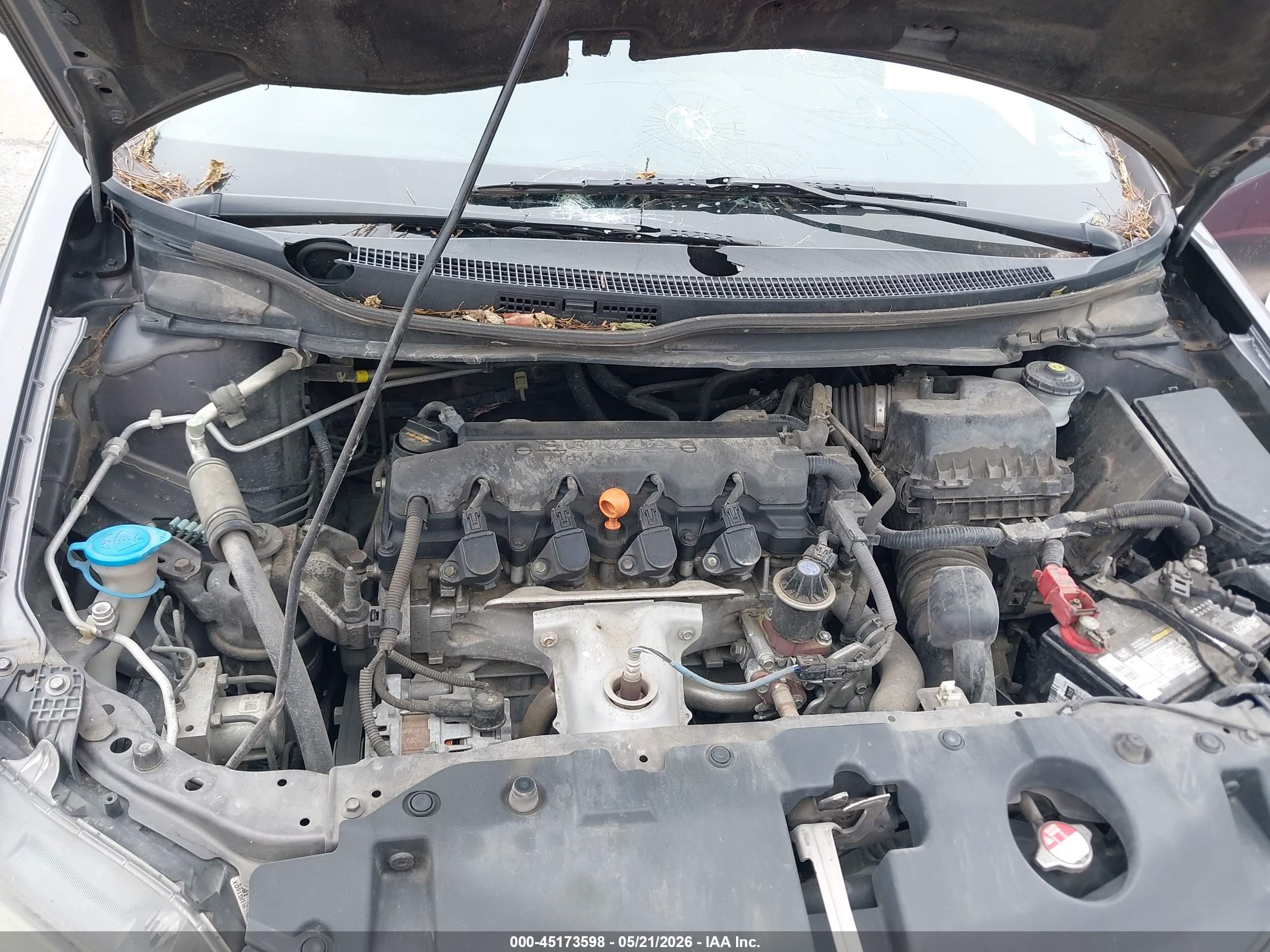2014 Honda Civic Lx Gray vin: 19XFB2F52EE069032