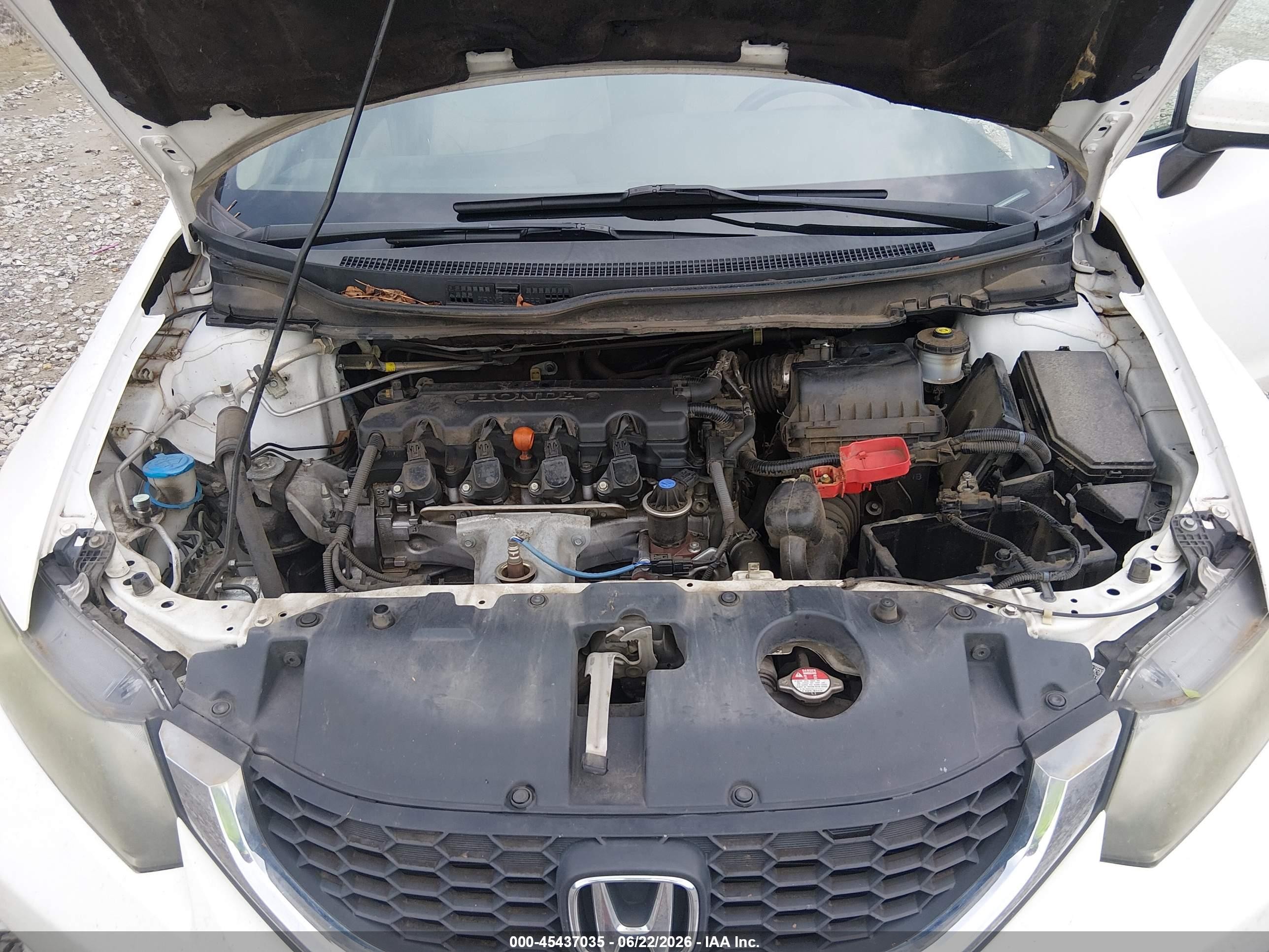 2014 Honda Civic Lx White vin: 19XFB2F52EE080094