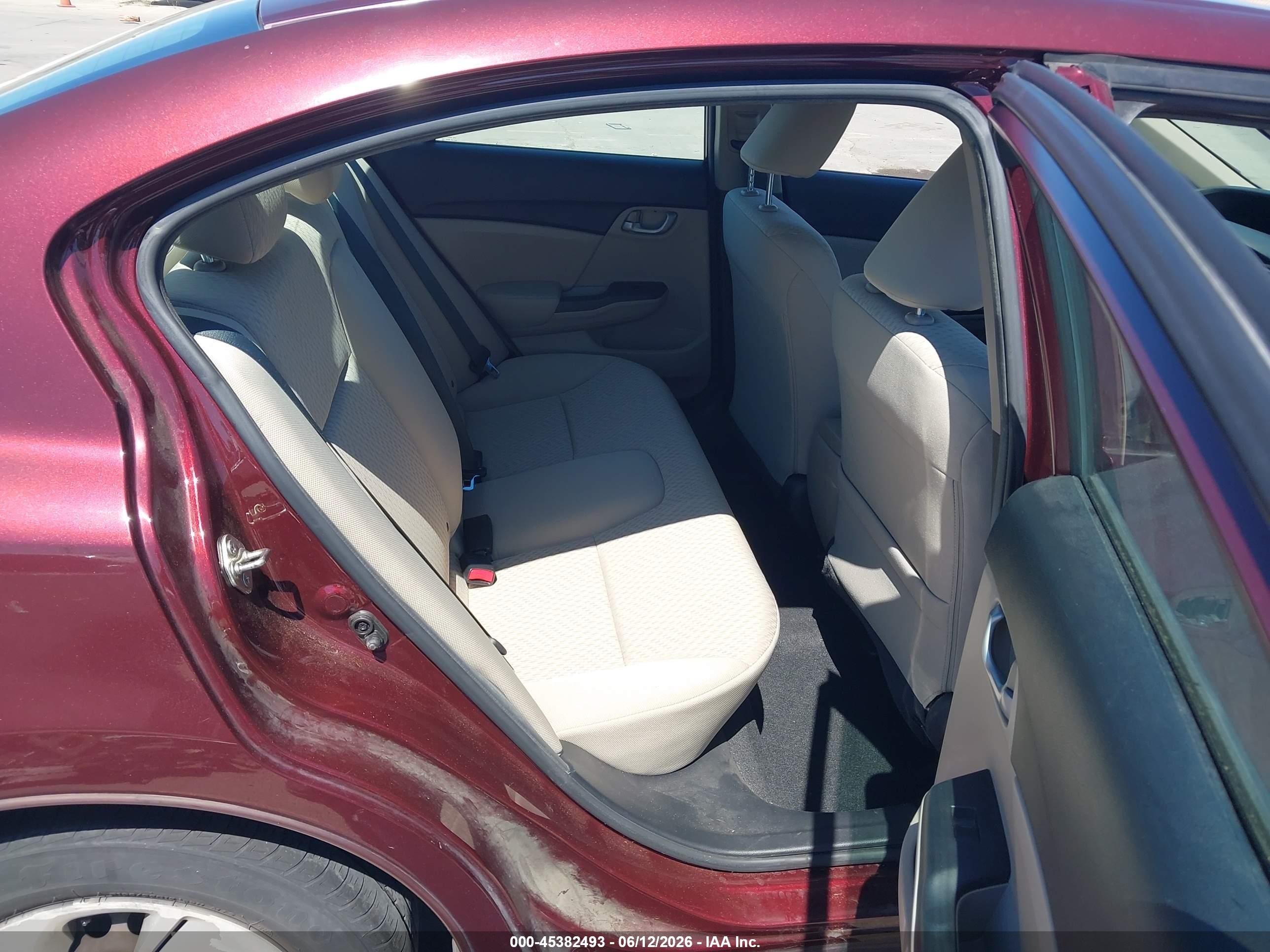 2014 Honda Civic Lx Red vin: 19XFB2F52EE213811