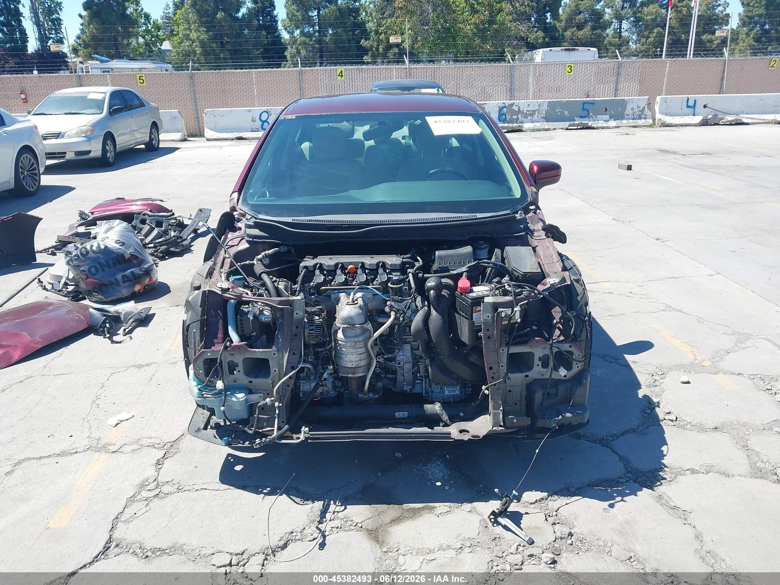 2014 Honda Civic Lx Red vin: 19XFB2F52EE213811