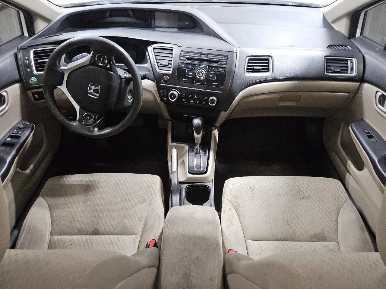 2014 Honda Civic Lx White vin: 19XFB2F52EE216420 Damage: Right Front Seat Cushion, Stained, Permanent