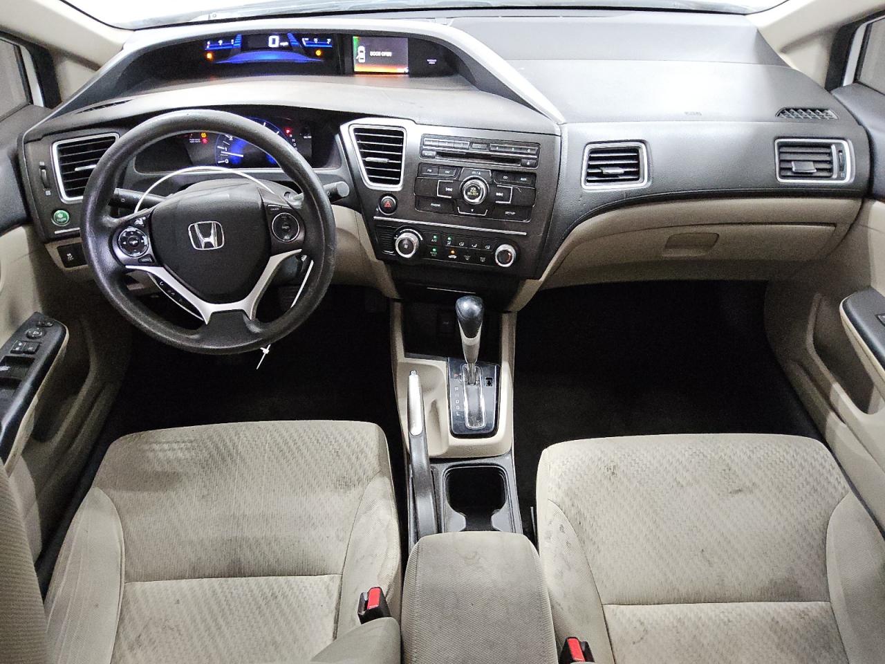 2014 Honda Civic Lx White vin: 19XFB2F52EE216420 Damage: Radio Display/Touch Screen, Broken, Replacement Required