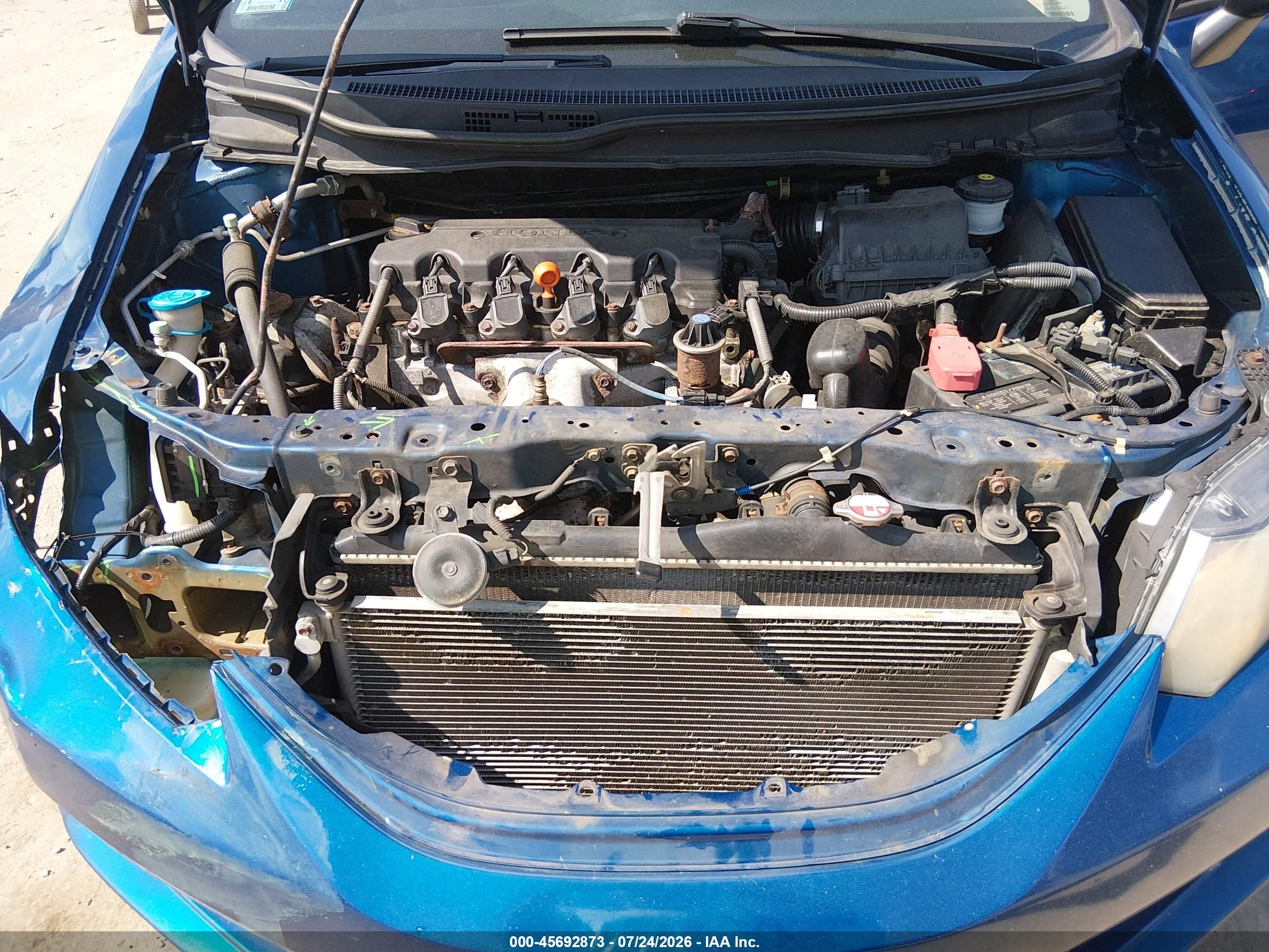 2014 Honda Civic Lx Blue vin: 19XFB2F52EE216658