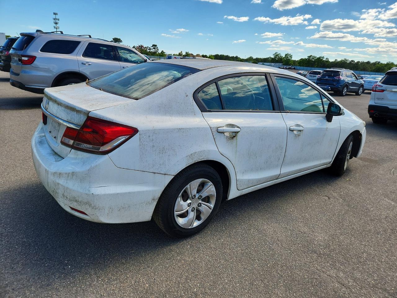 2014 Honda Civic Lx White vin: 19XFB2F52EE228356
