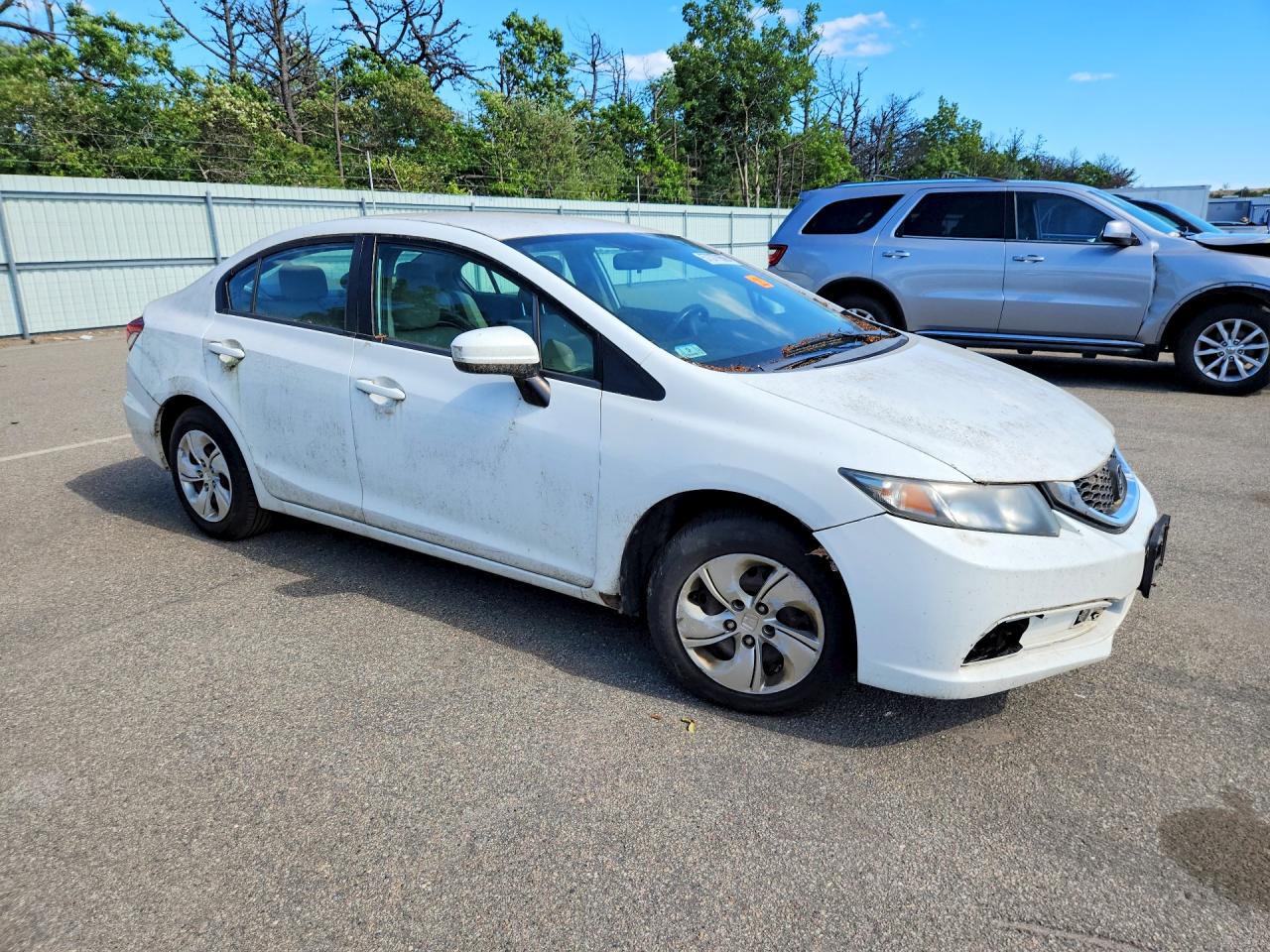 2014 Honda Civic Lx White vin: 19XFB2F52EE228356