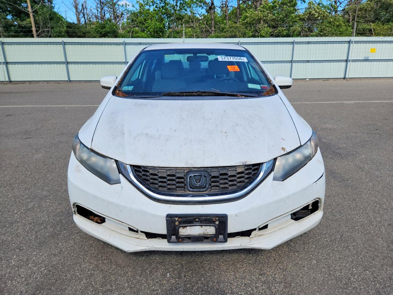 2014 Honda Civic Lx White vin: 19XFB2F52EE228356