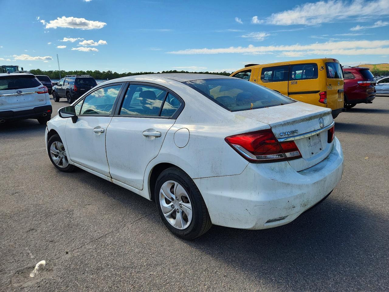 2014 Honda Civic Lx White vin: 19XFB2F52EE228356