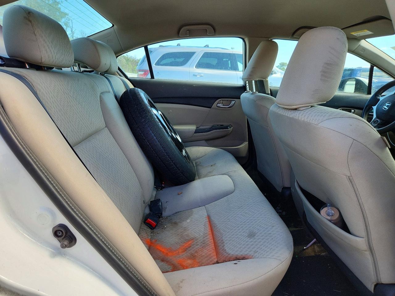 2014 Honda Civic Lx White vin: 19XFB2F52EE228356