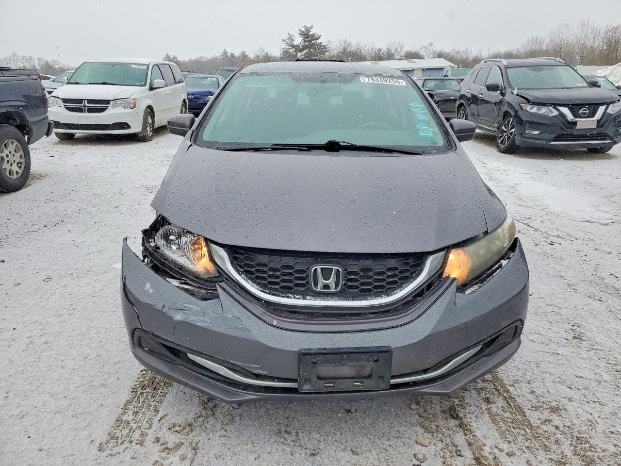 2014 Honda Civic Lx Gray vin: 19XFB2F52EE254178