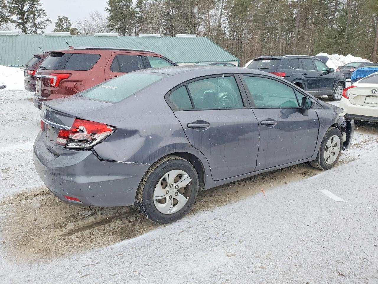 2014 Honda Civic Lx Gray vin: 19XFB2F52EE254178