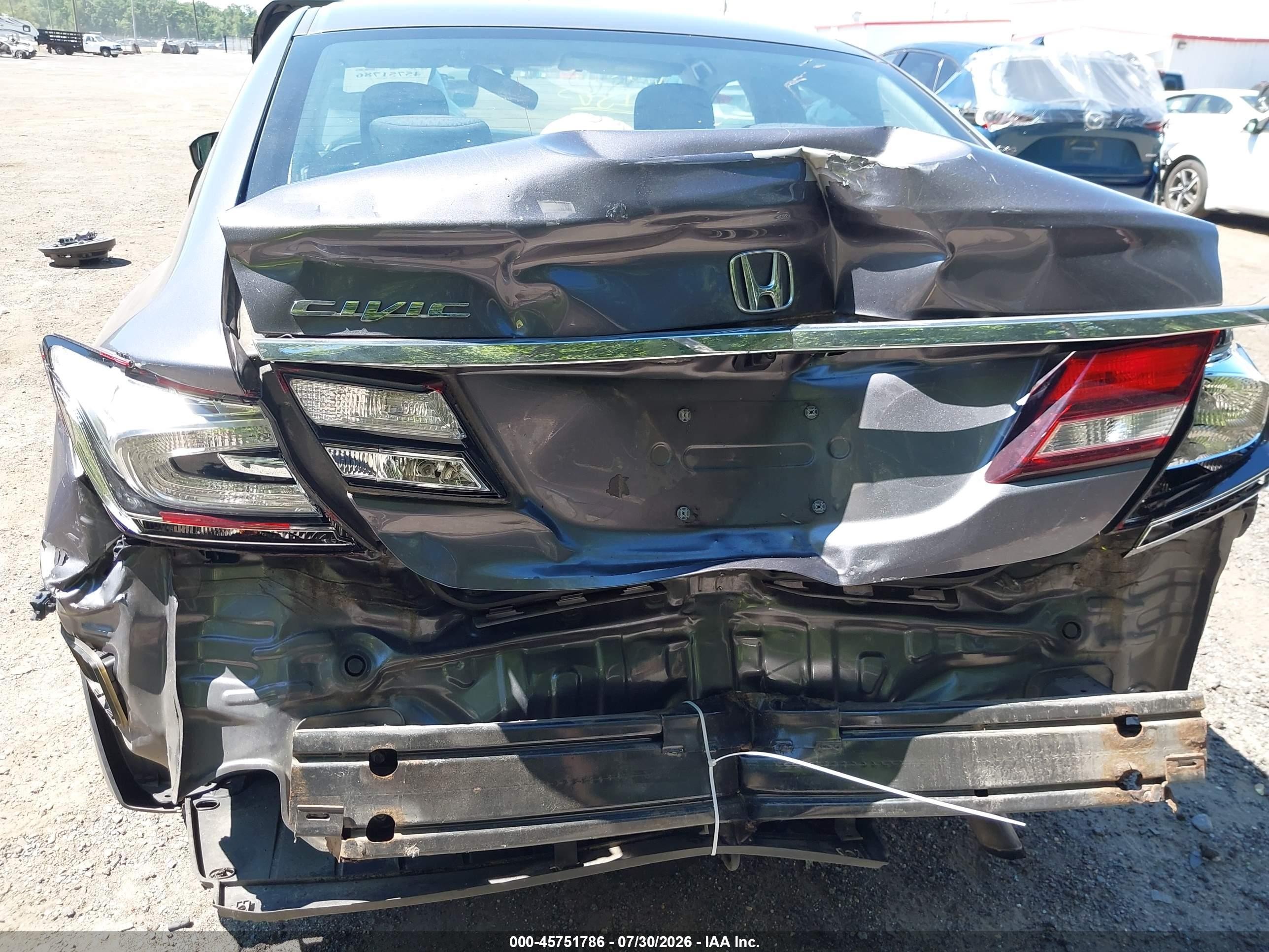 2014 Honda Civic Lx Gray vin: 19XFB2F52EE258375