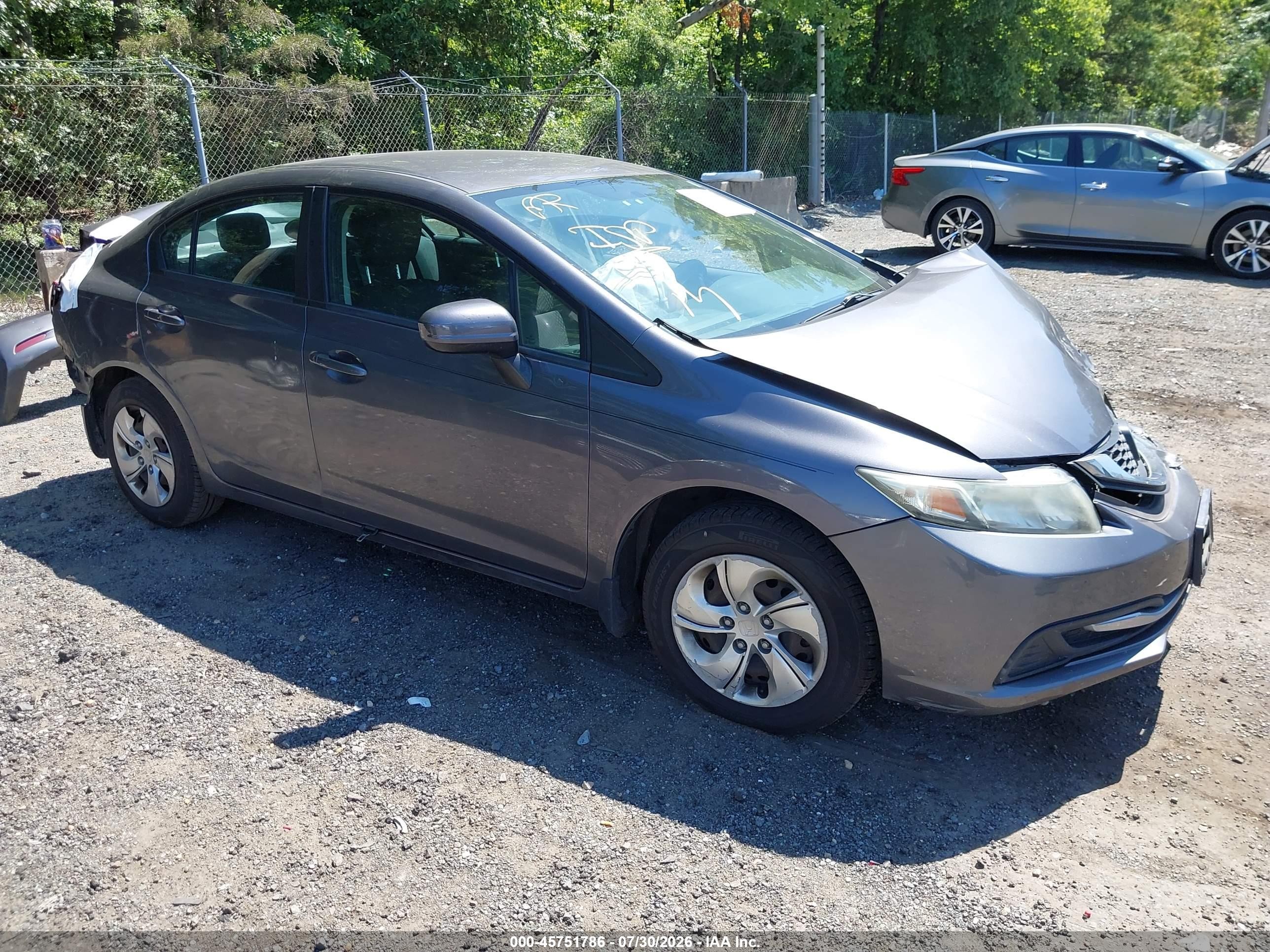 2014 Honda Civic Lx Серый vin: 19XFB2F52EE258375