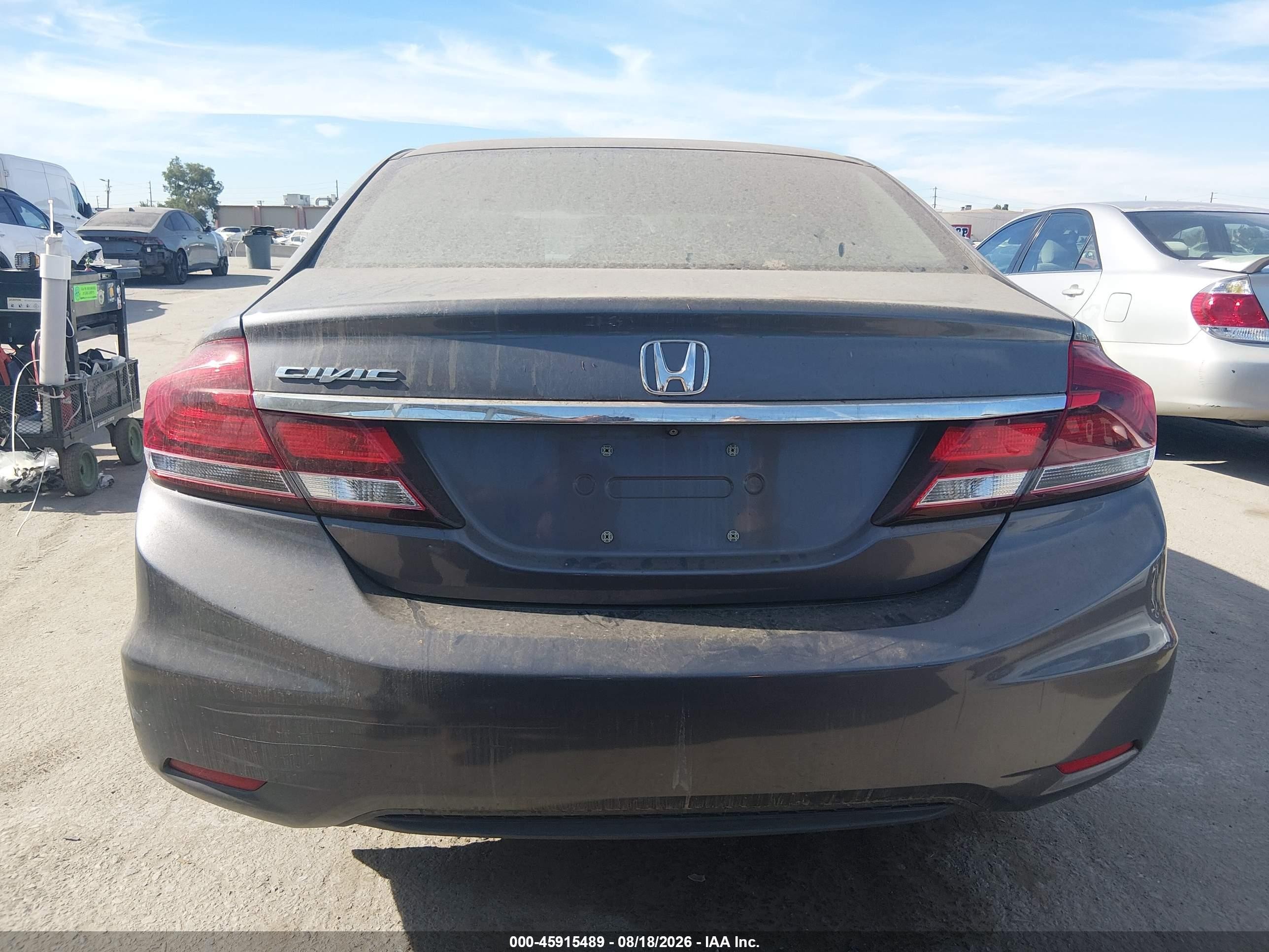 2014 Honda Civic Lx Gray vin: 19XFB2F52EE273202