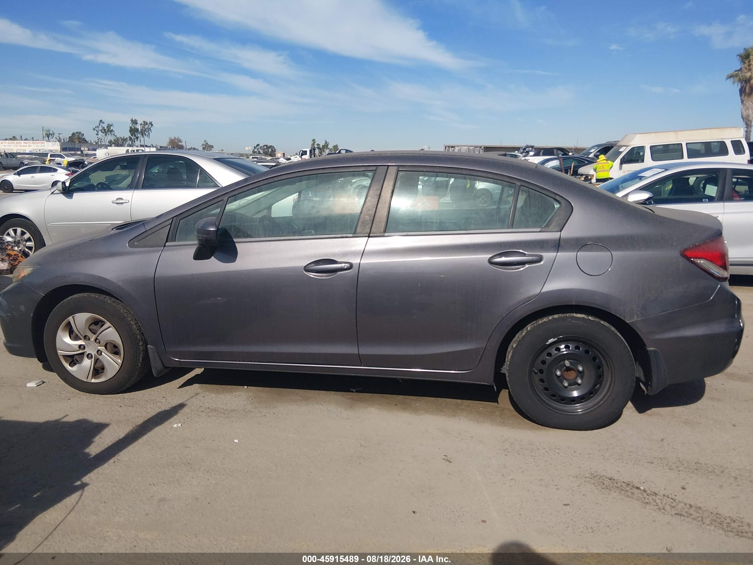 2014 Honda Civic Lx Gray vin: 19XFB2F52EE273202