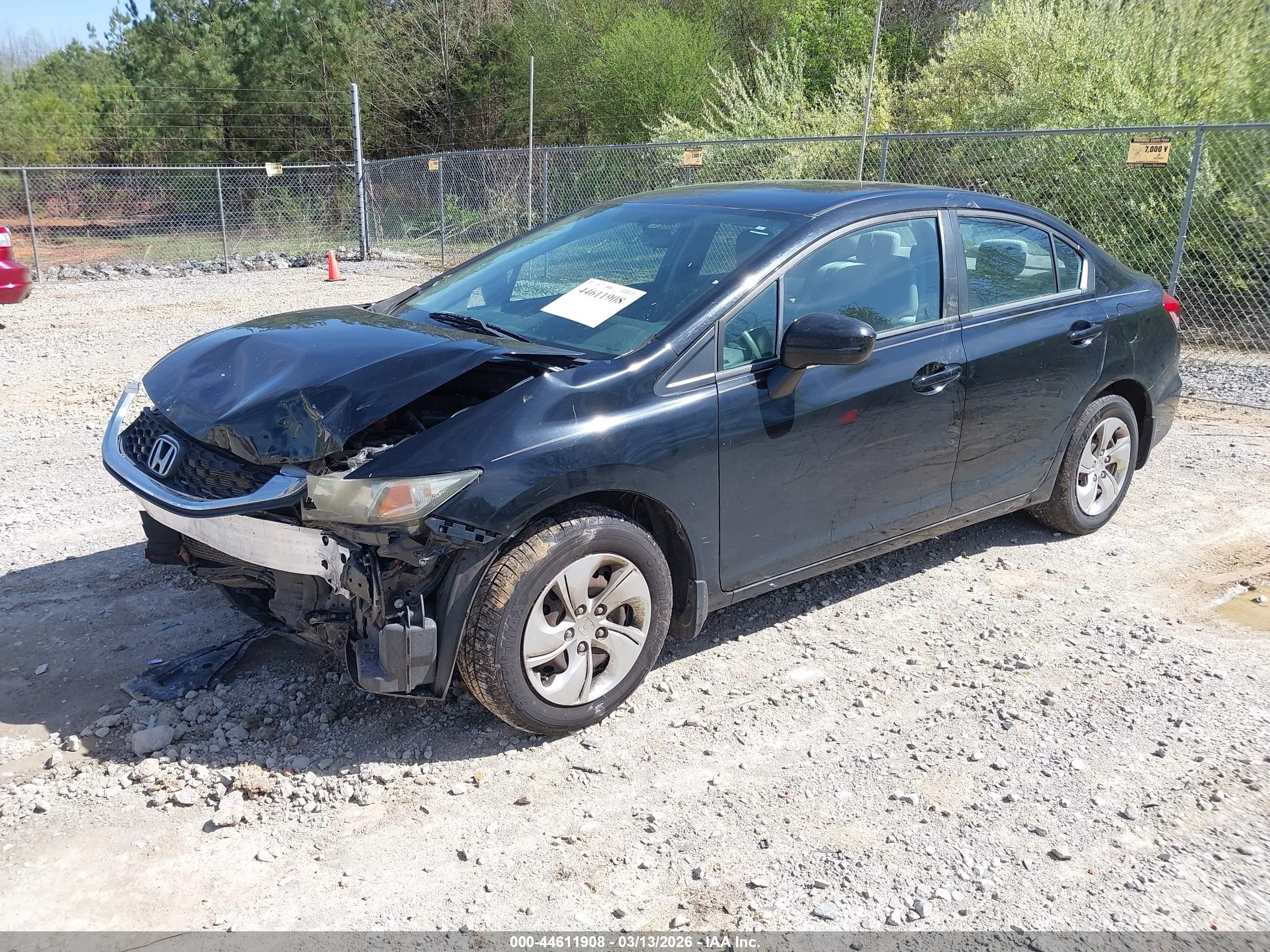 2015 Honda Civic Lx Черный vin: 19XFB2F52FE001380