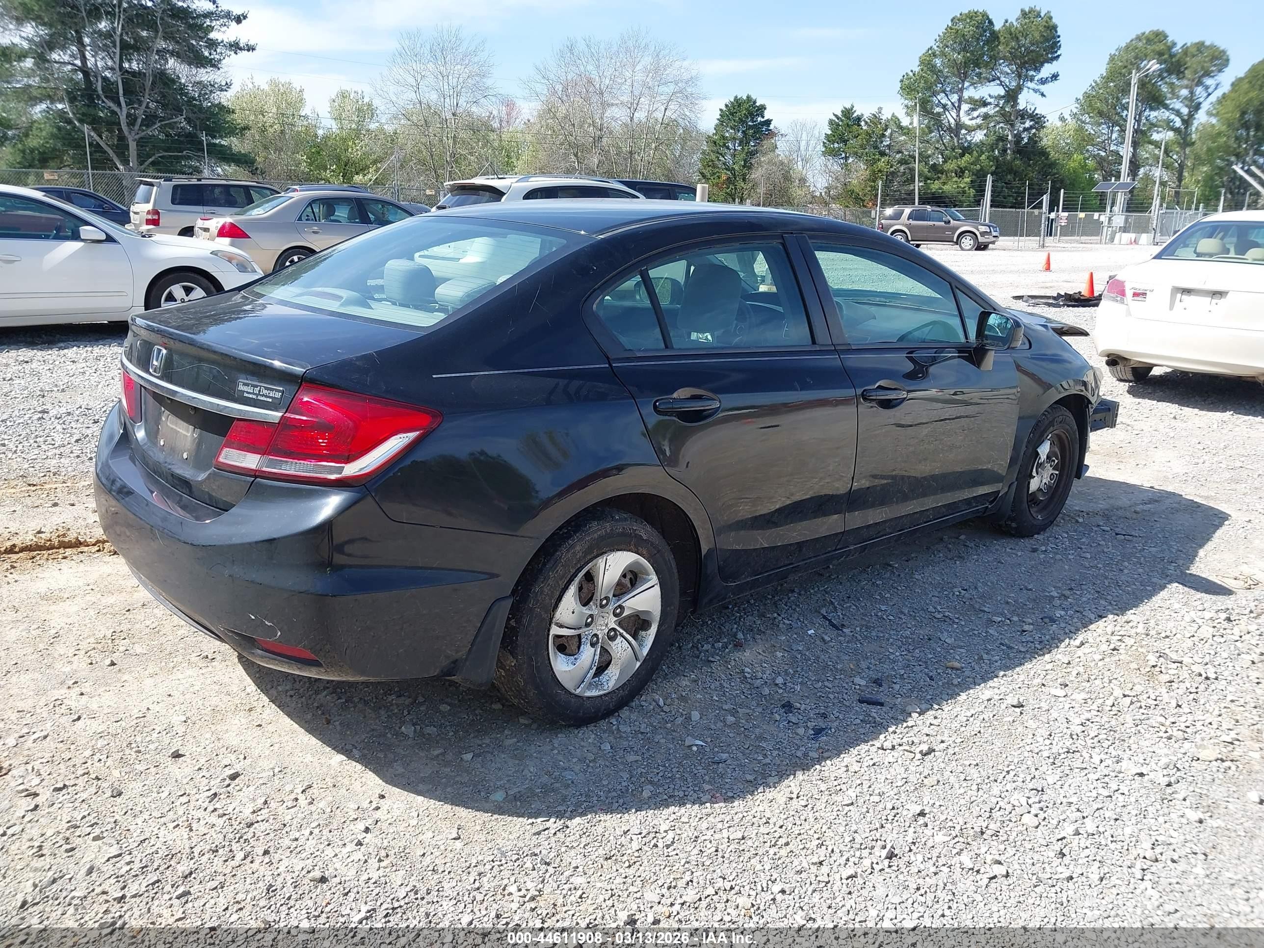 2015 Honda Civic Lx Черный vin: 19XFB2F52FE001380