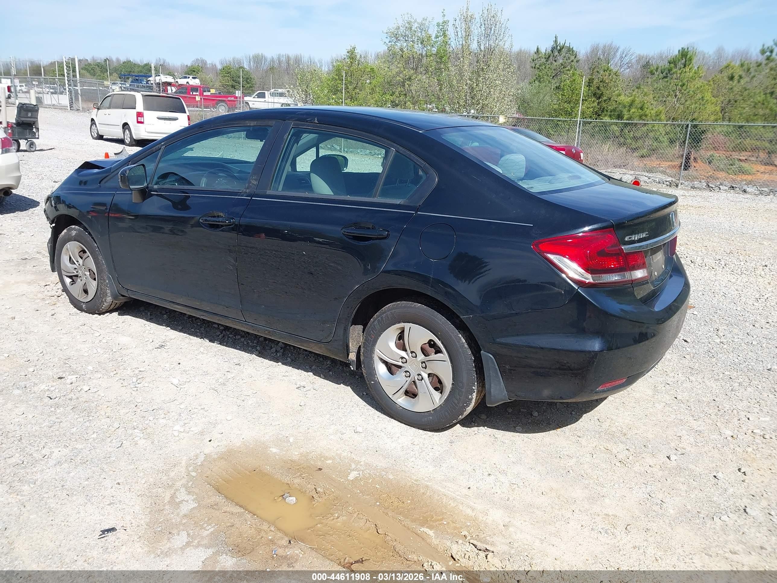 2015 Honda Civic Lx Черный vin: 19XFB2F52FE001380