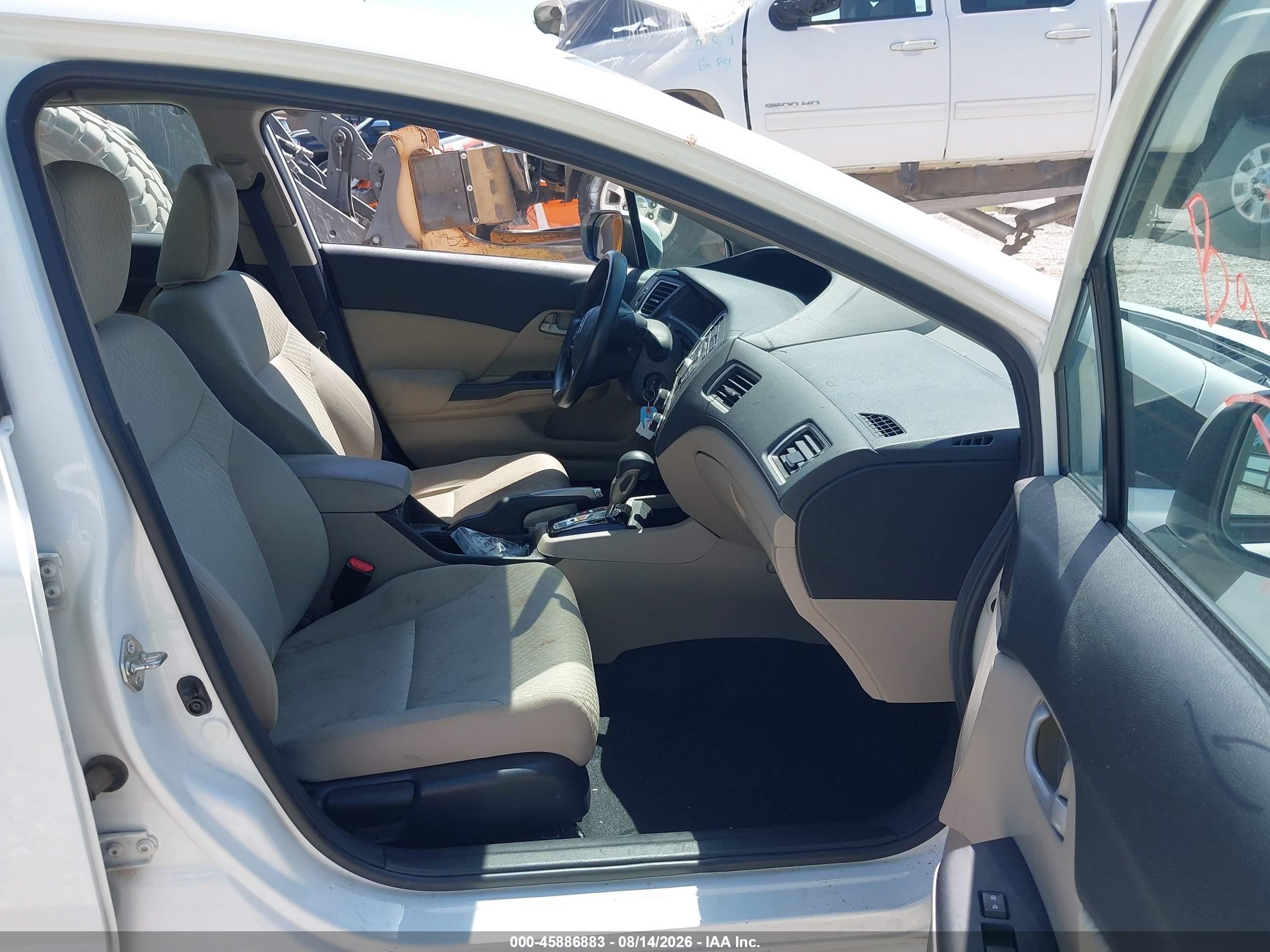 2015 Honda Civic Lx White vin: 19XFB2F52FE004036