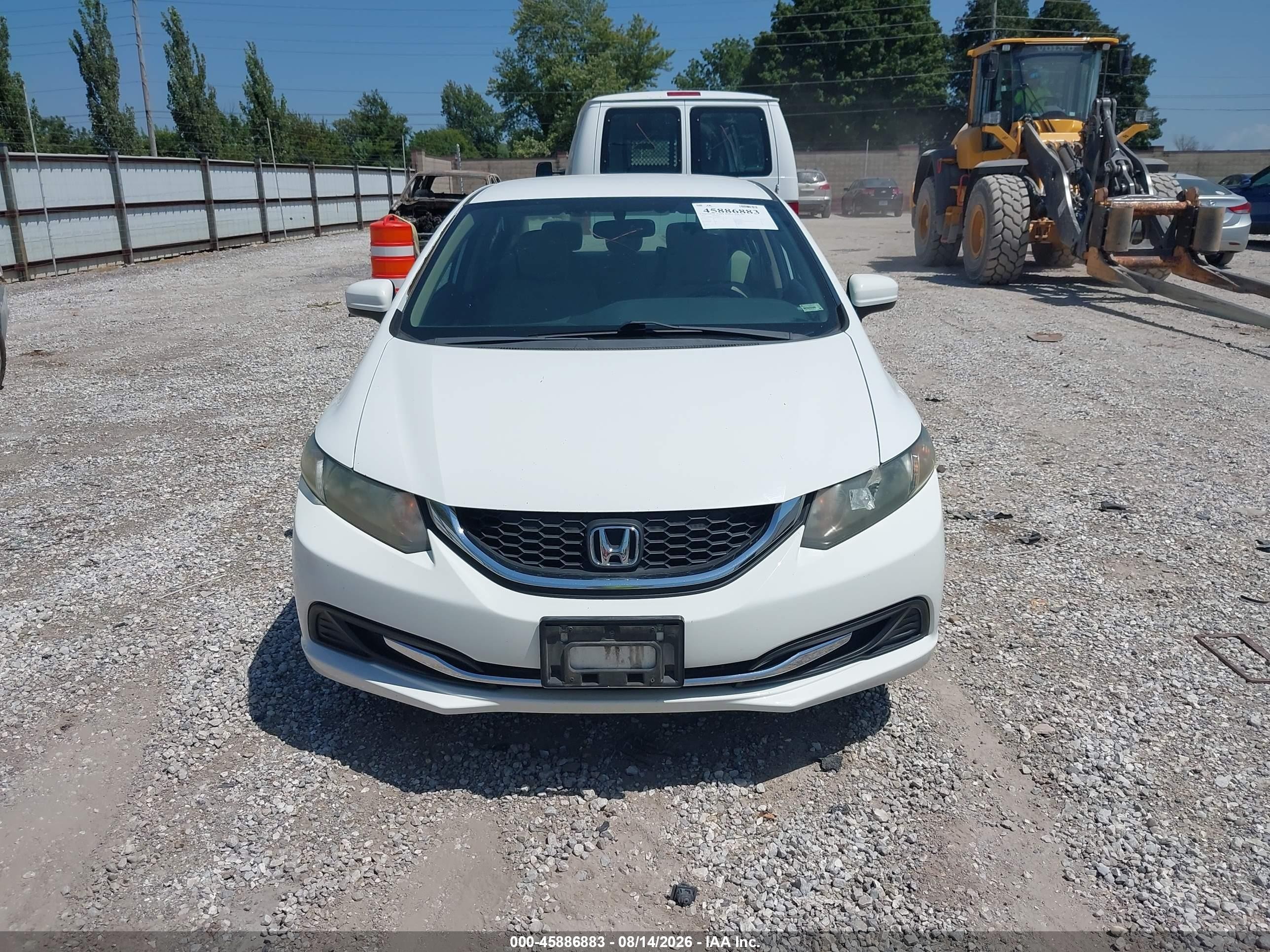 2015 Honda Civic Lx White vin: 19XFB2F52FE004036