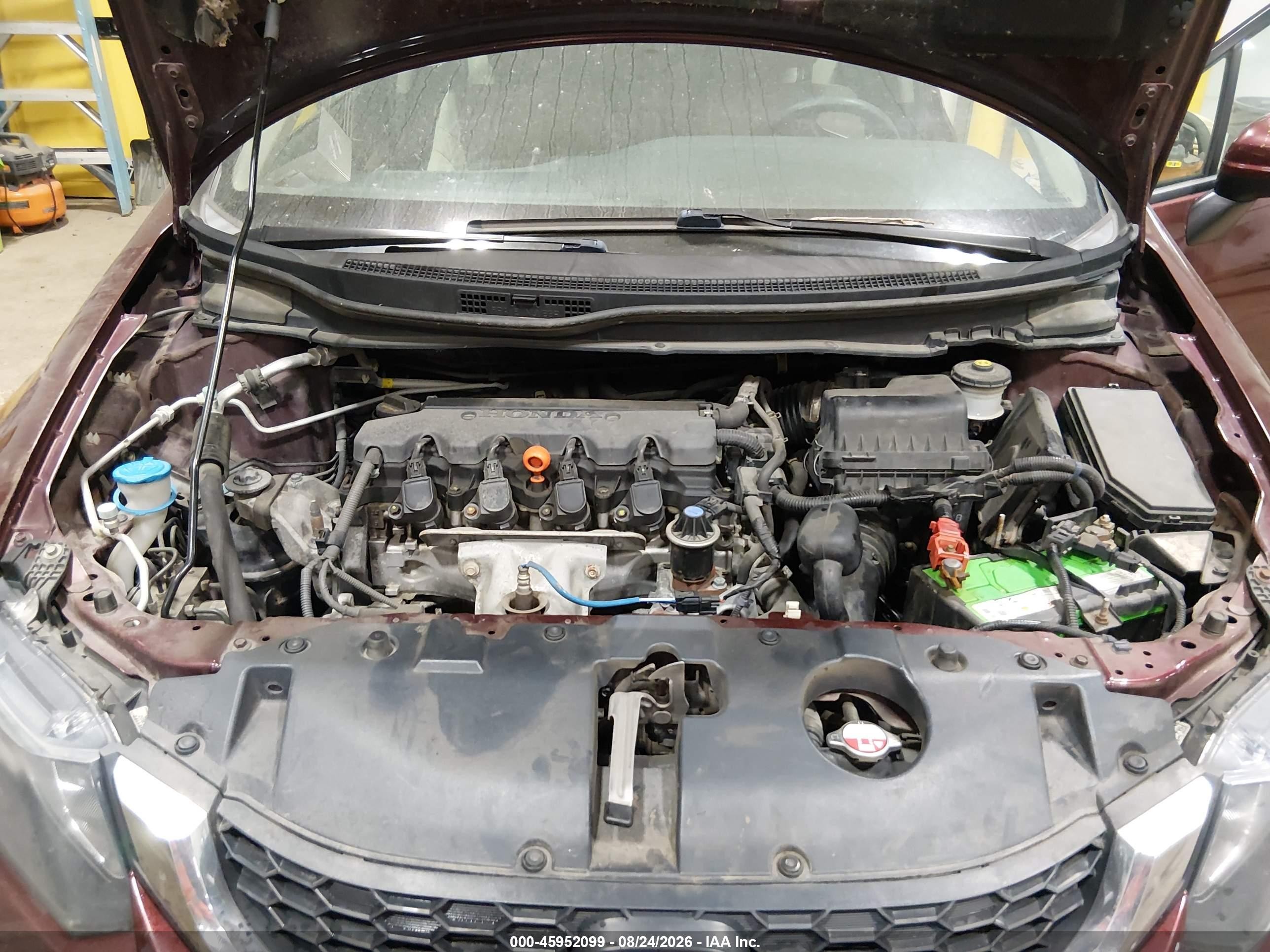 2015 Honda Civic Lx Maroon vin: 19XFB2F52FE014369
