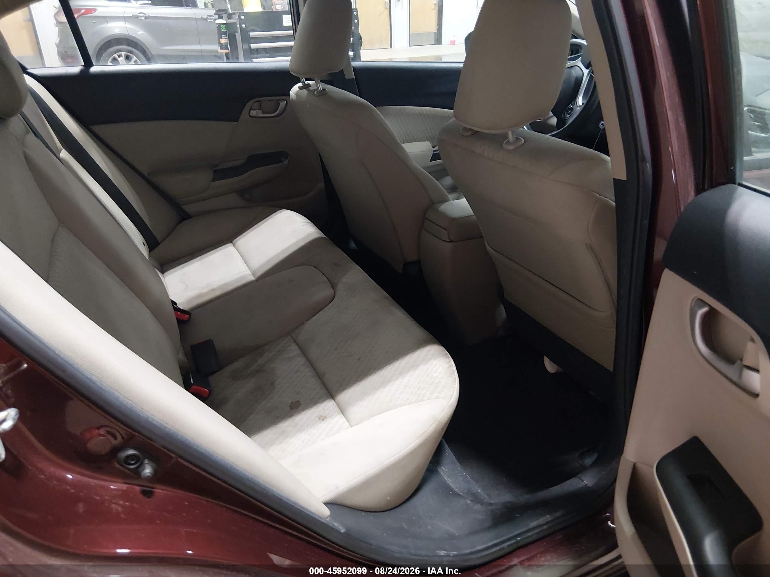 2015 Honda Civic Lx Maroon vin: 19XFB2F52FE014369