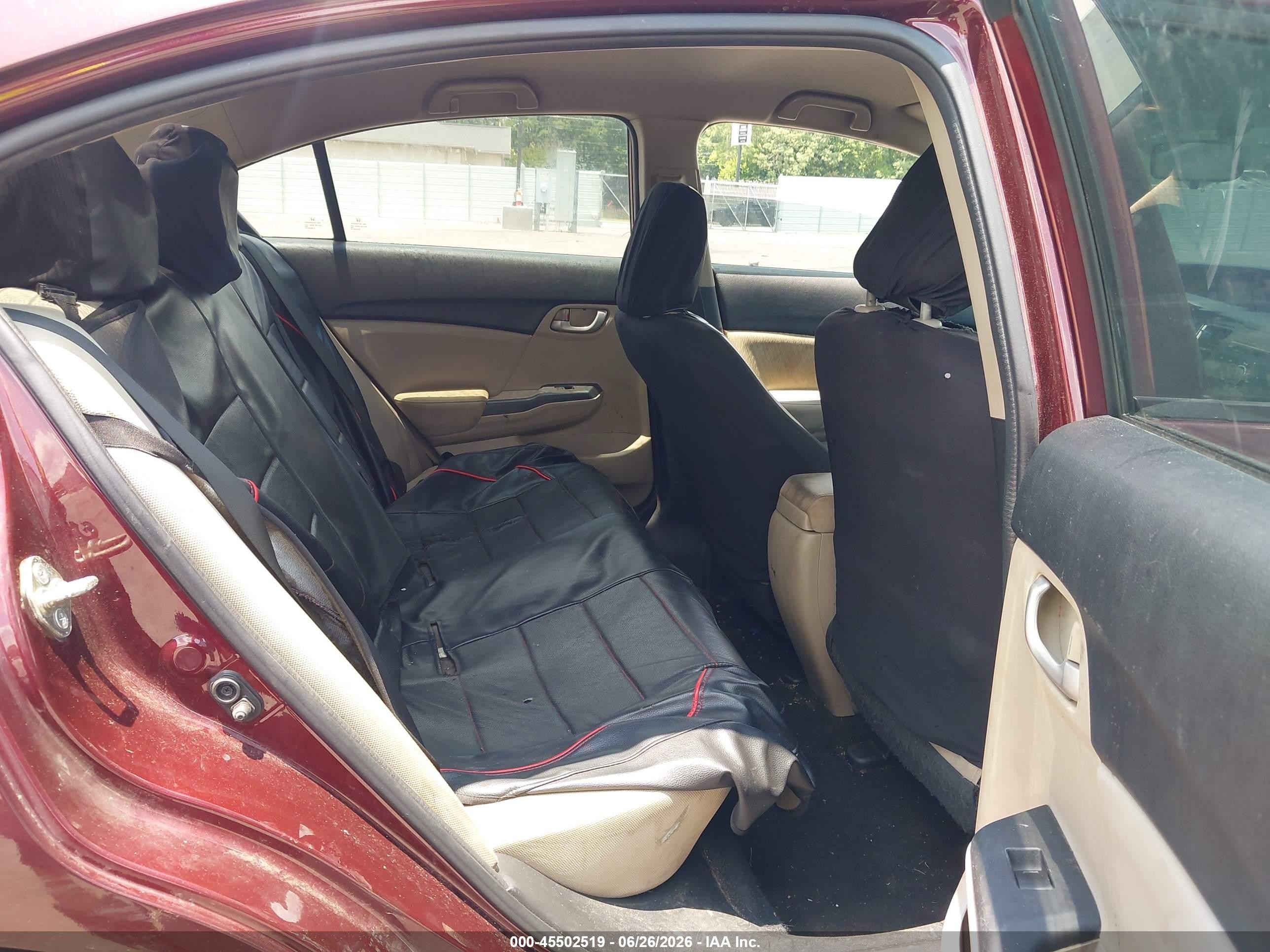 2015 Honda Civic Lx Burgundy vin: 19XFB2F52FE015442