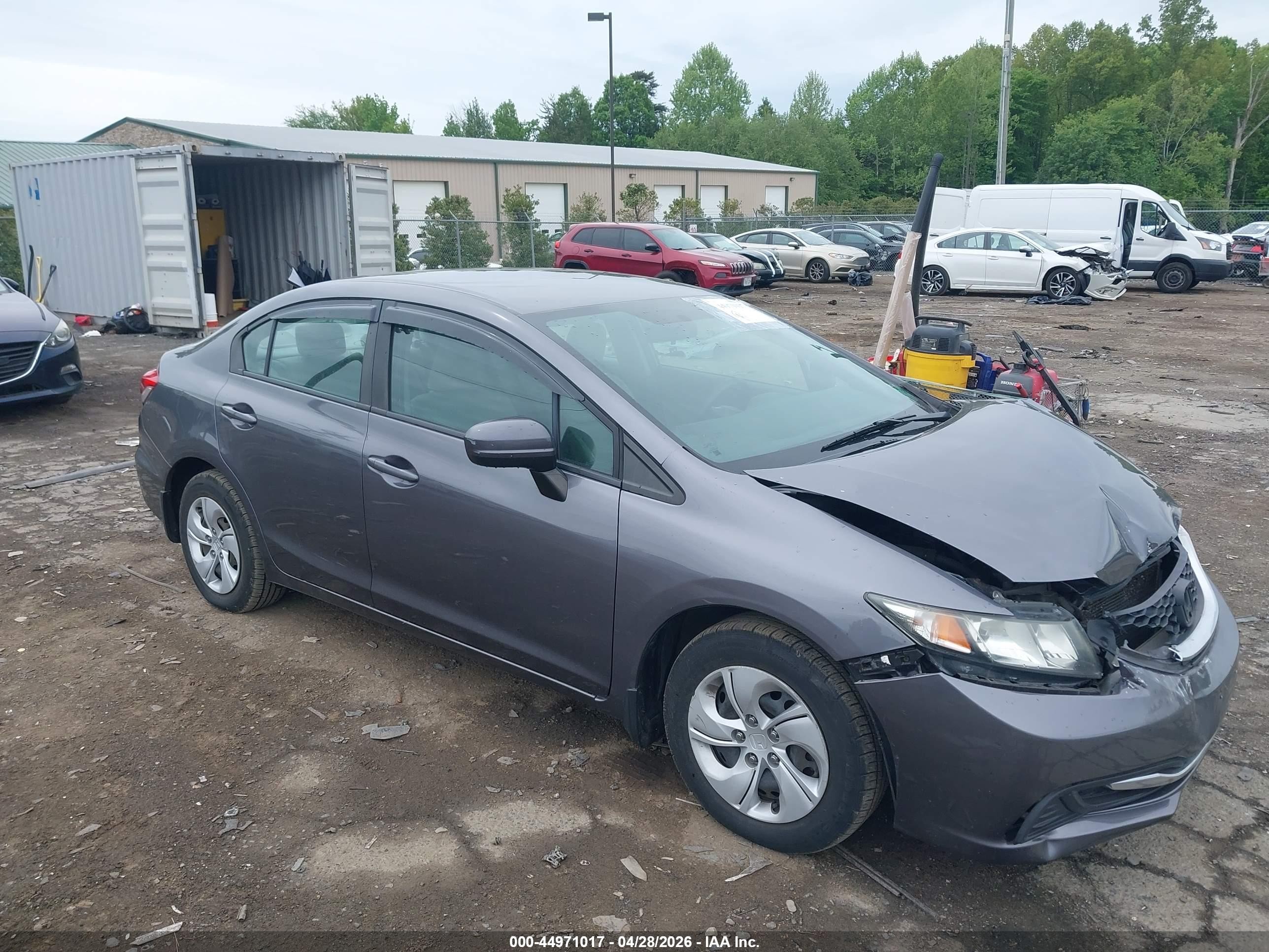 2015 Honda Civic Lx Gray vin: 19XFB2F52FE016977