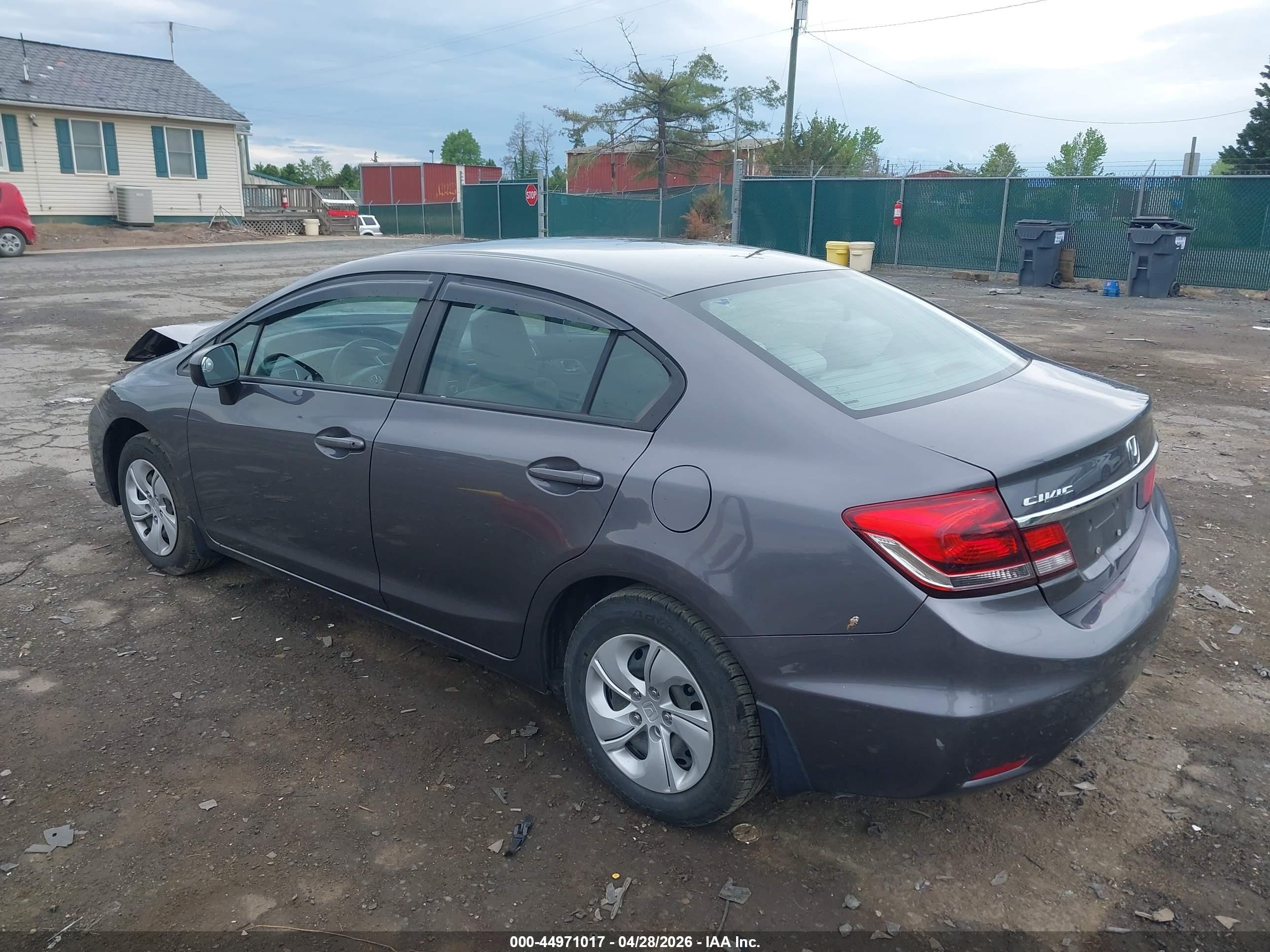 2015 Honda Civic Lx Gray vin: 19XFB2F52FE016977