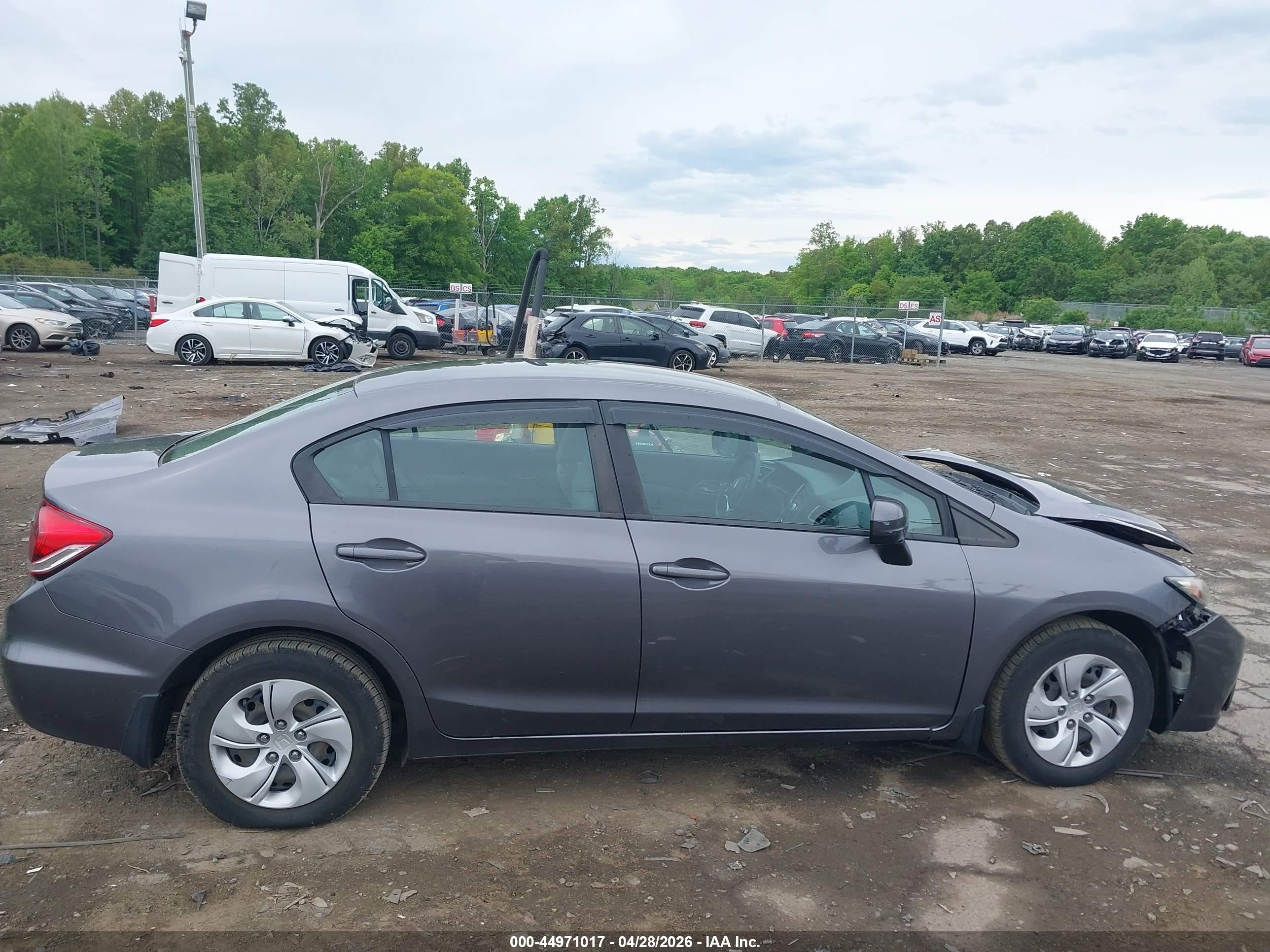 2015 Honda Civic Lx Gray vin: 19XFB2F52FE016977