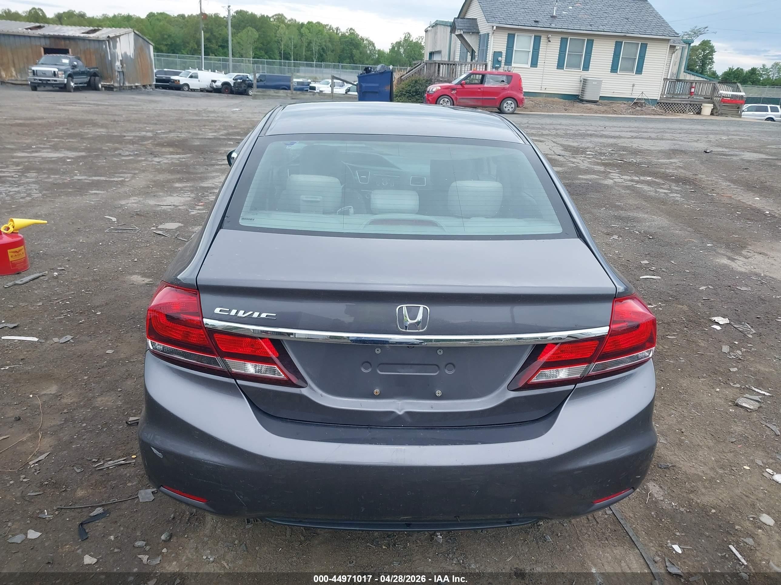 2015 Honda Civic Lx Gray vin: 19XFB2F52FE016977