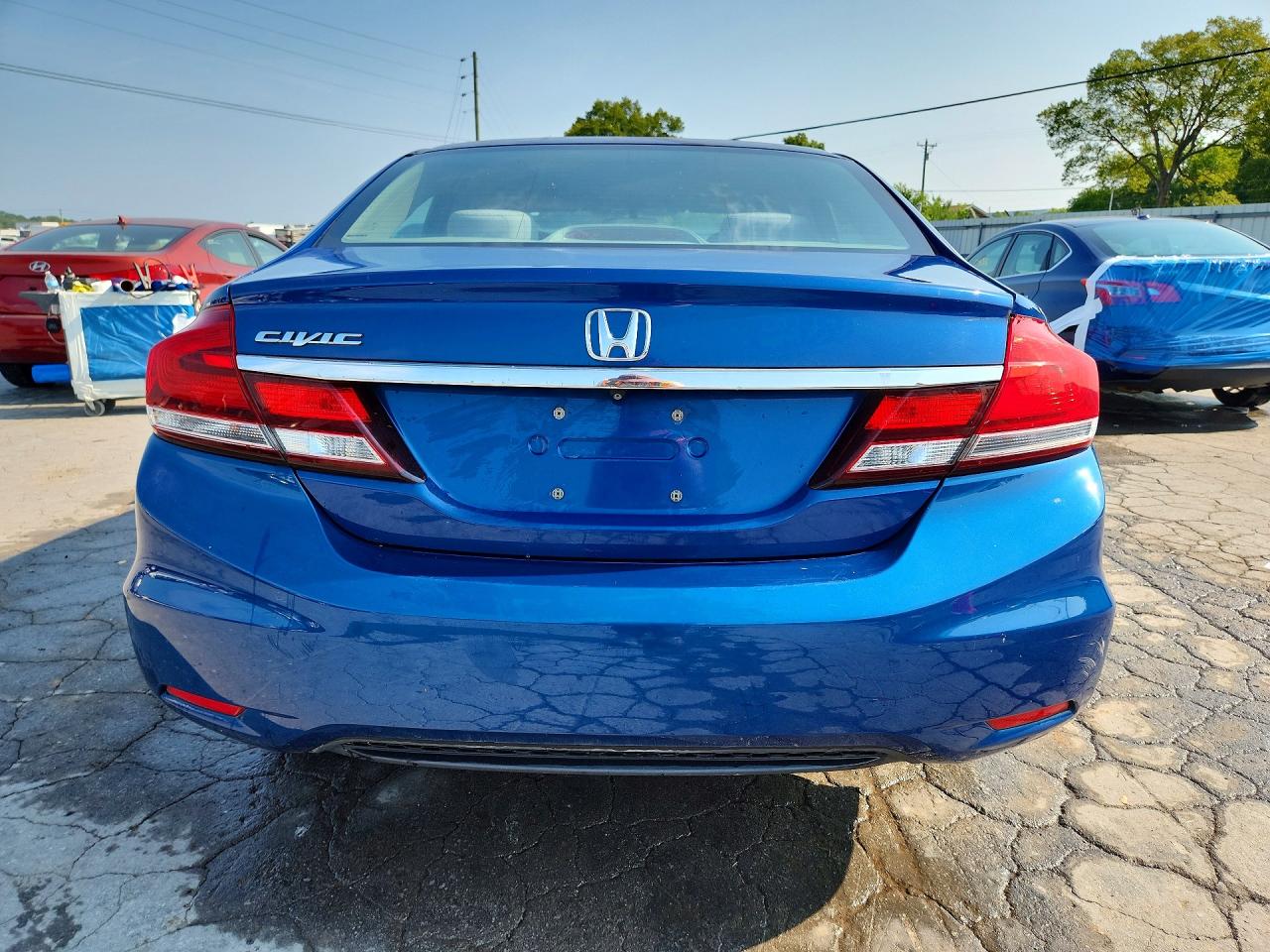 2015 Honda Civic Lx Blue vin: 19XFB2F52FE018230