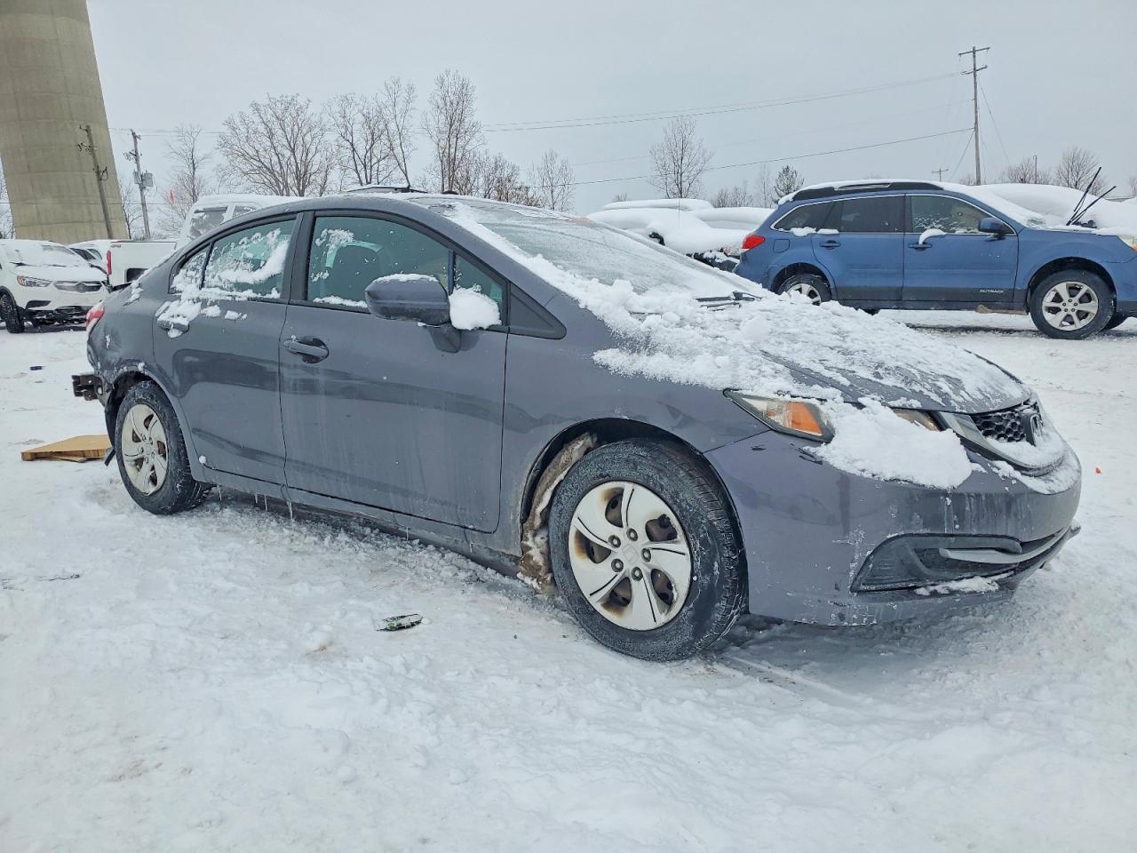 2015 Honda Civic Lx Gray vin: 19XFB2F52FE026022