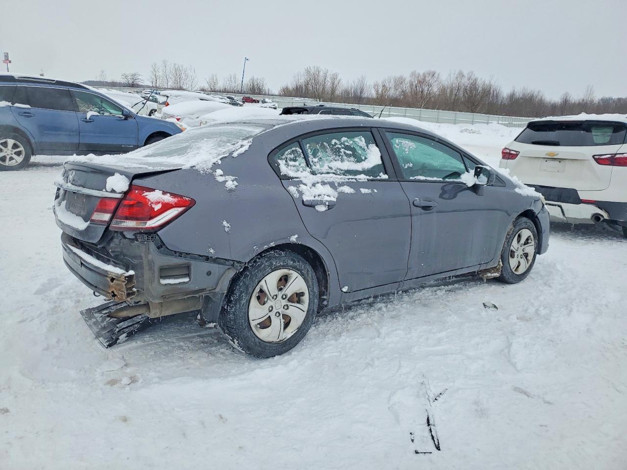 2015 Honda Civic Lx Gray vin: 19XFB2F52FE026022
